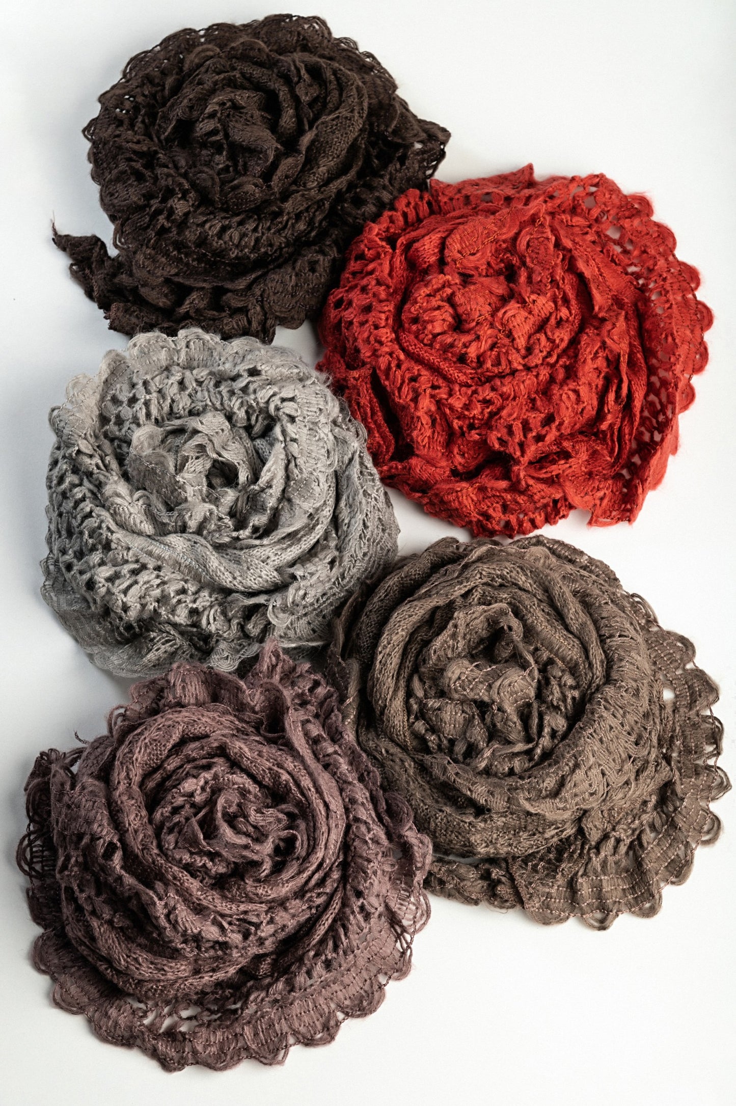 Set di 5 sciarpe, multicolore