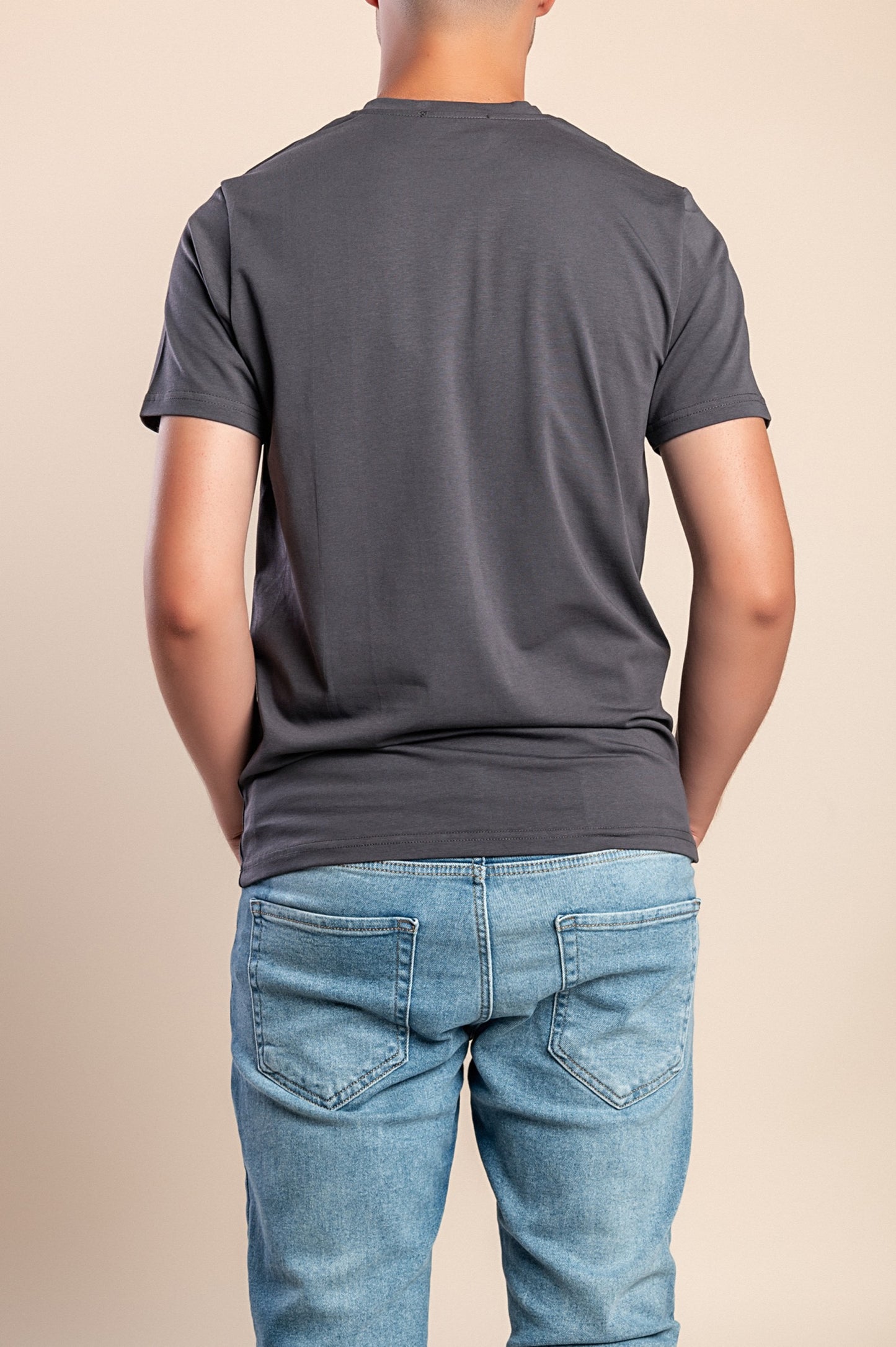 T-shirt da uomo in cotone con stampa, nera