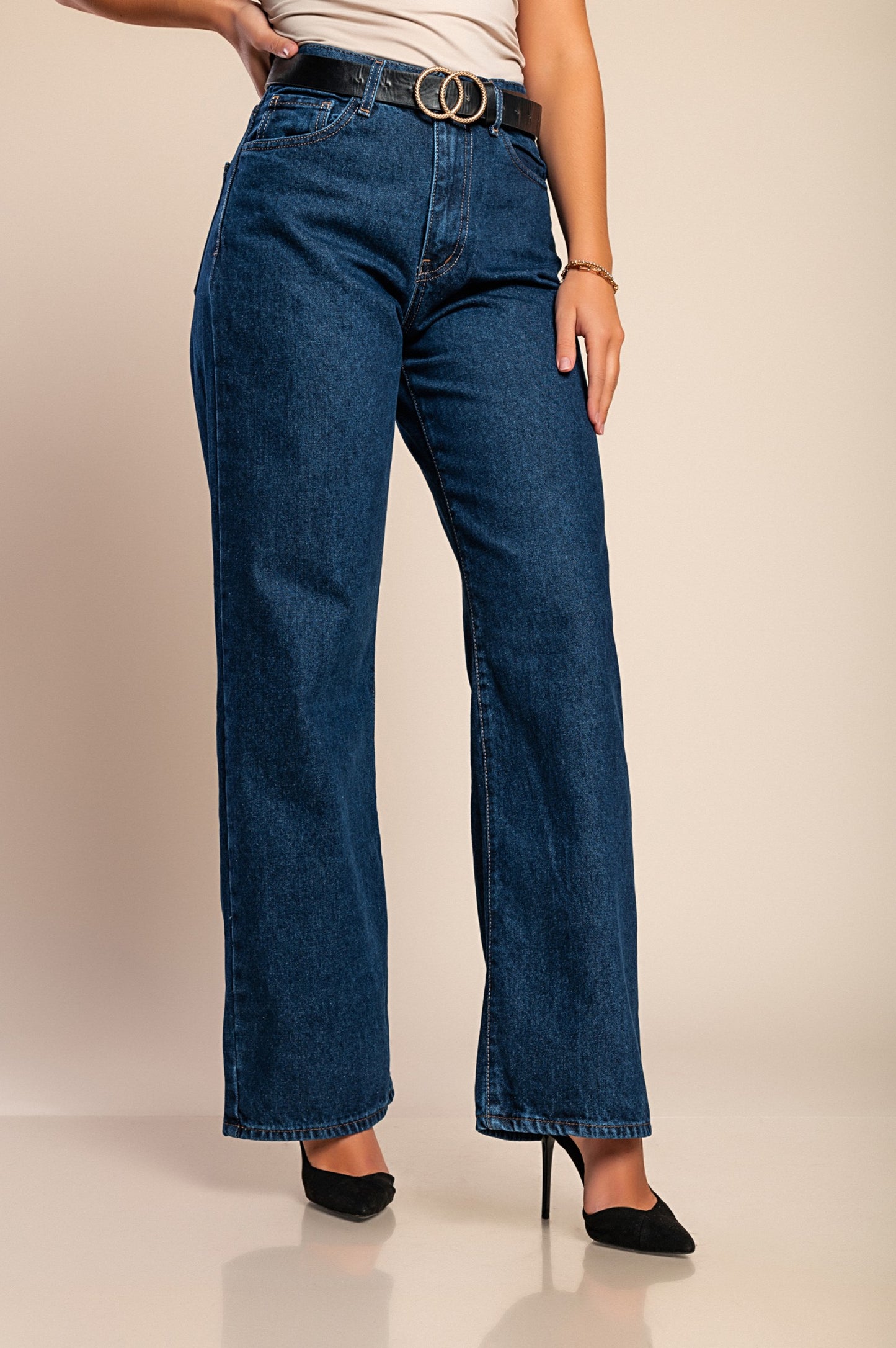 Jeans dritti, blu scuro