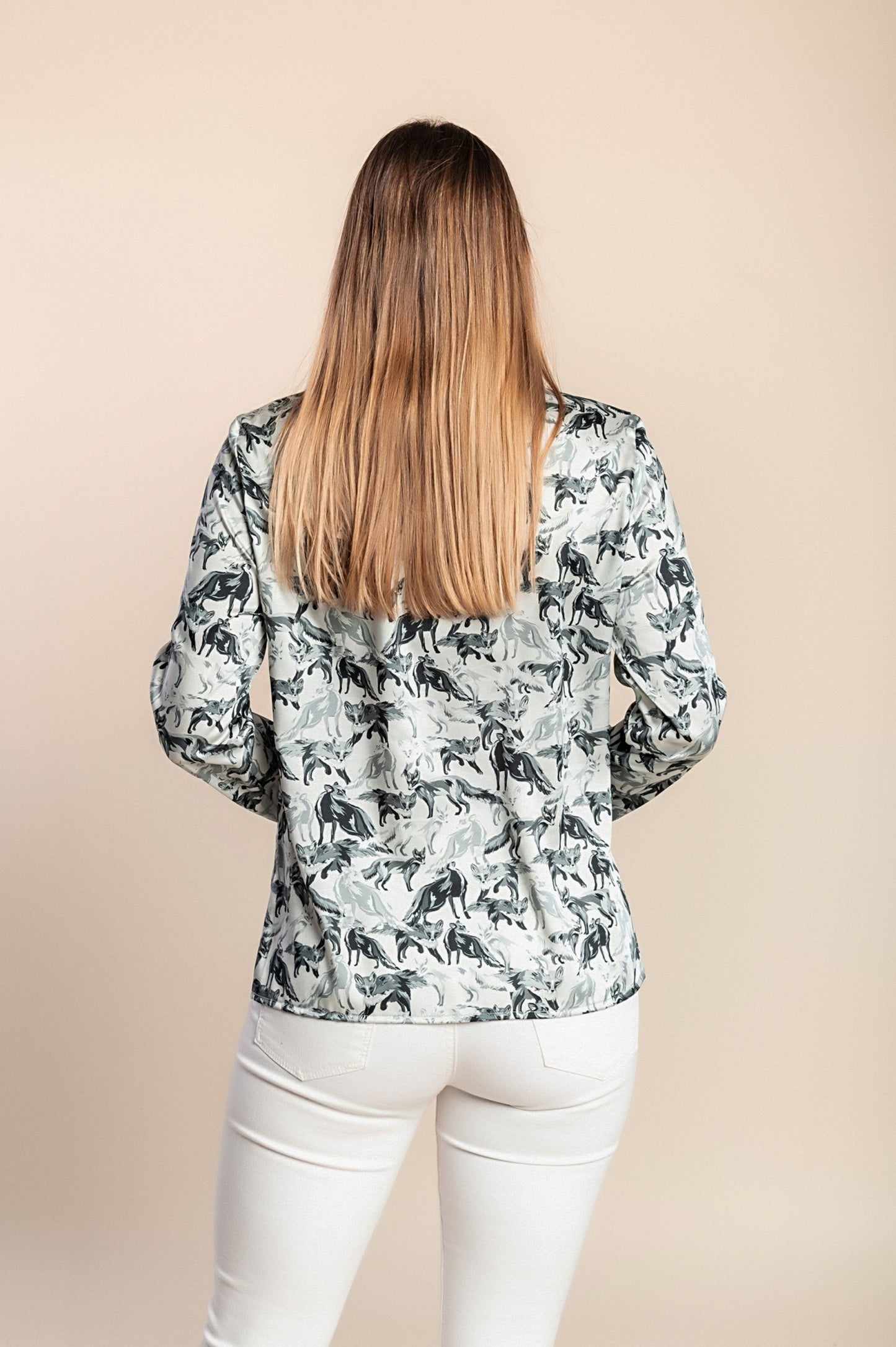 Camicetta stampata, grigia
