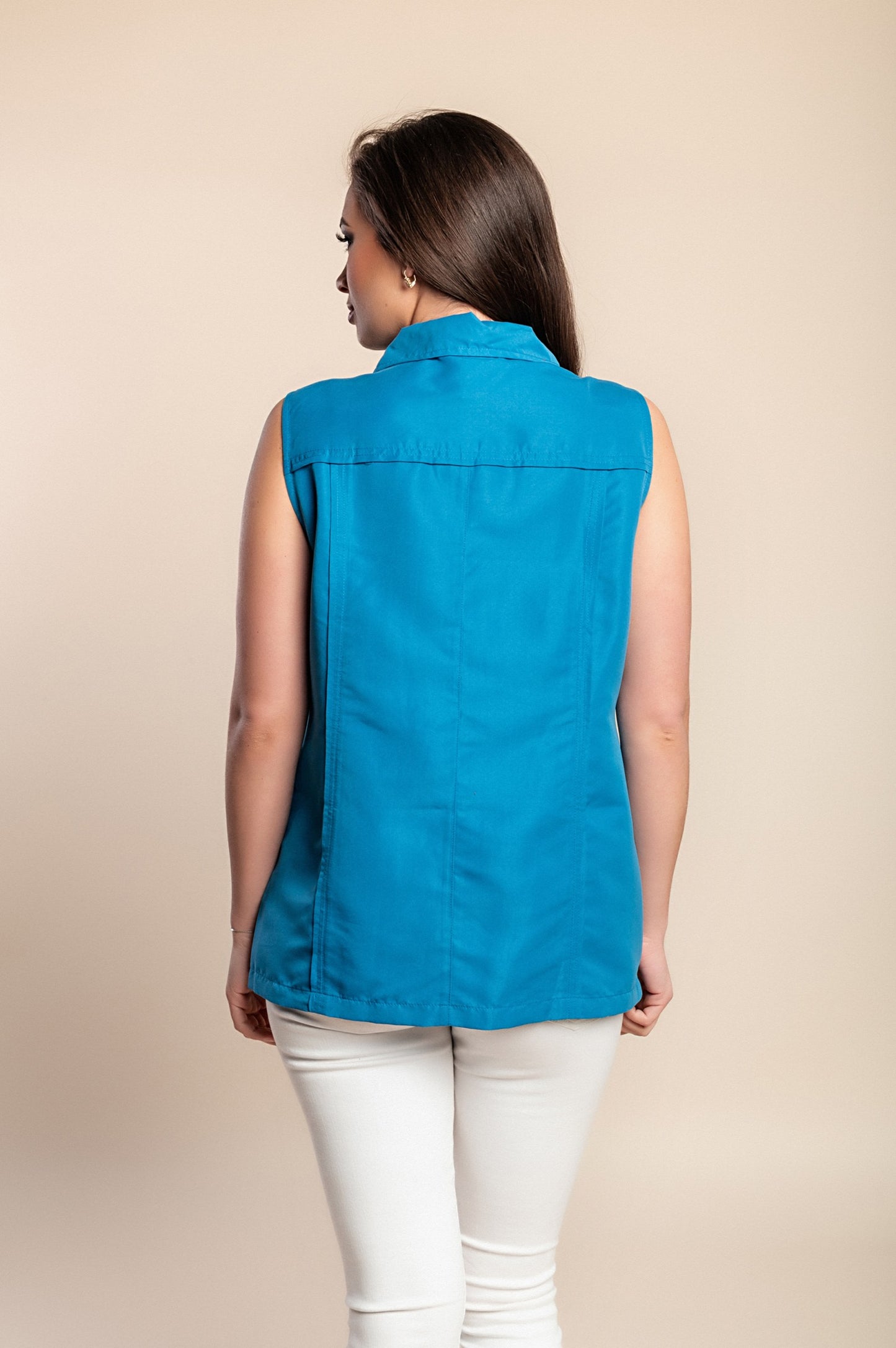 Gilet taglie forti con cerniera, blu