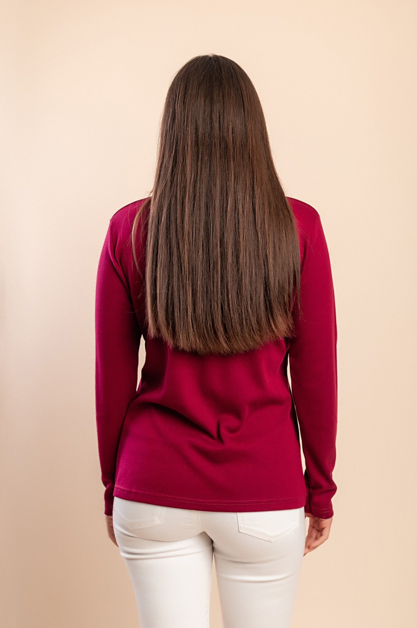 Maglia in cotone a maniche lunghe, blu scuro