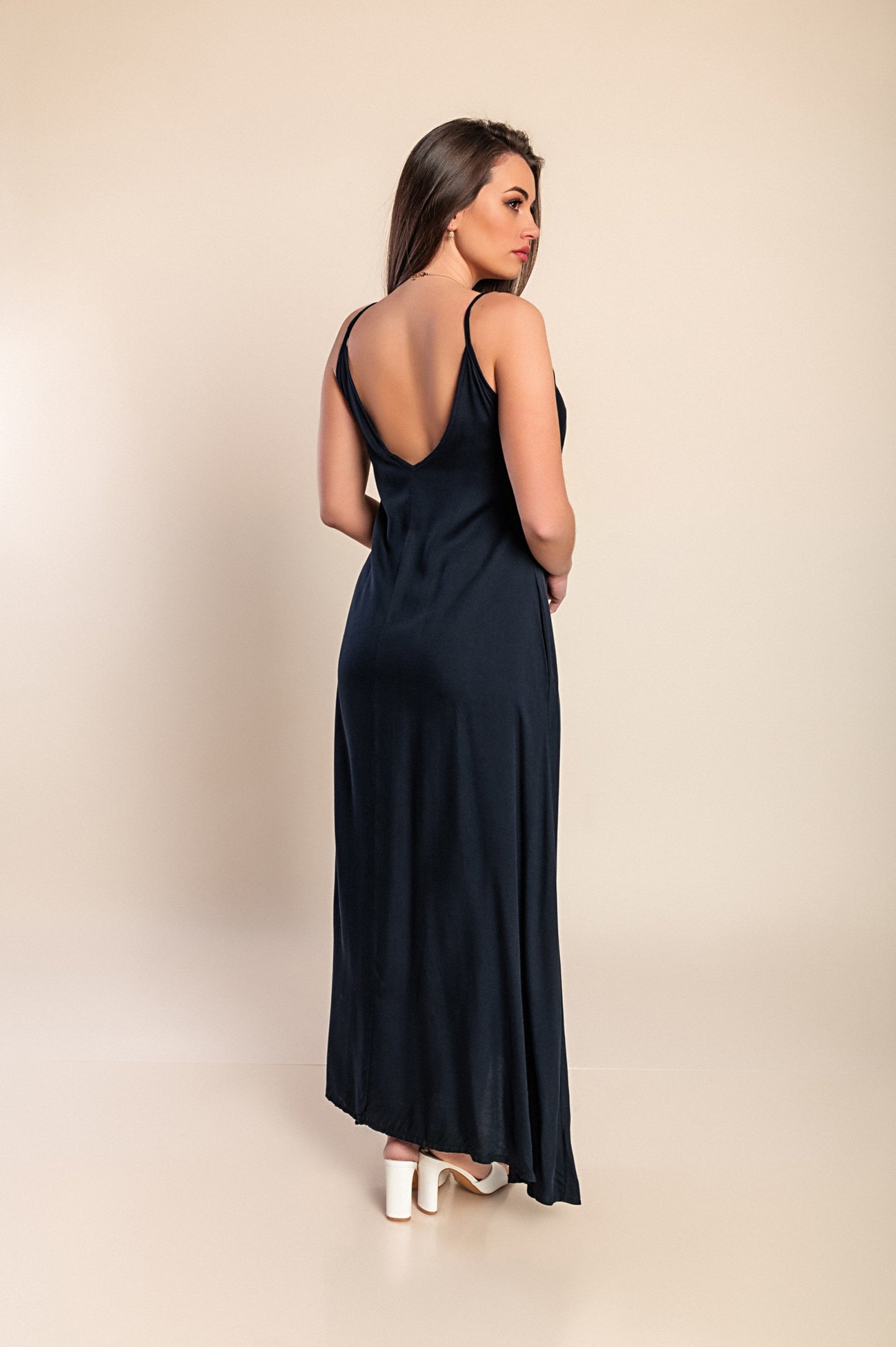 Vestito estivo lungo Yasmine, nero