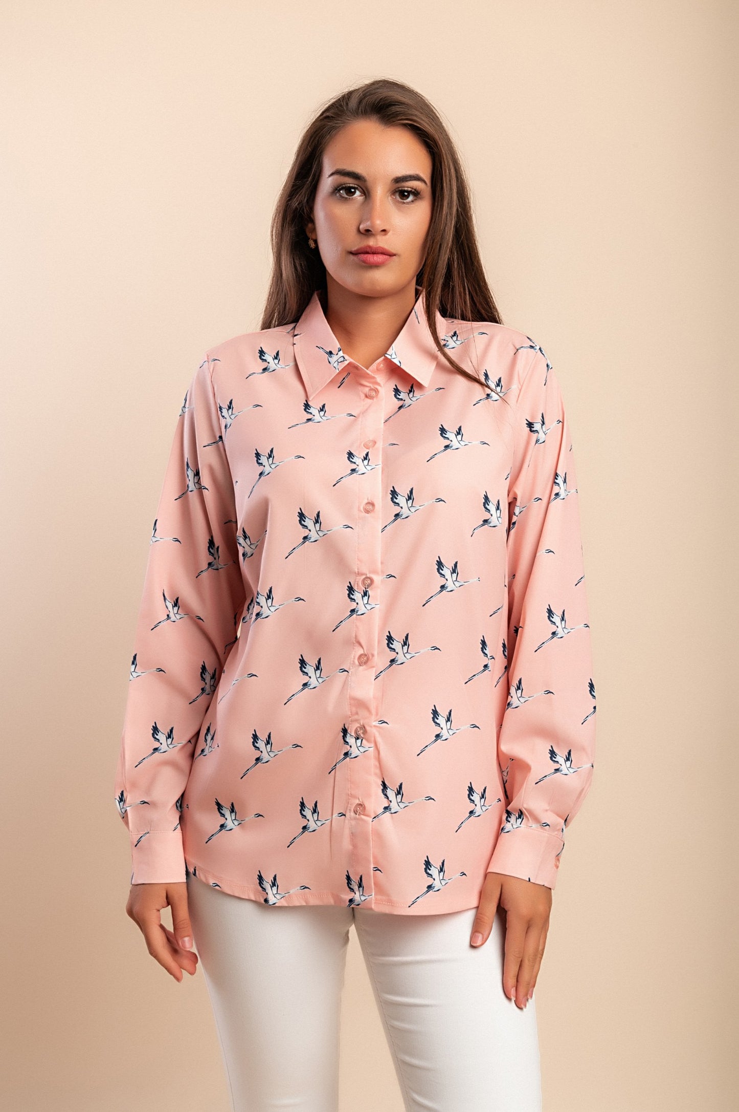 Maglietta stampata taglie forti, rosa