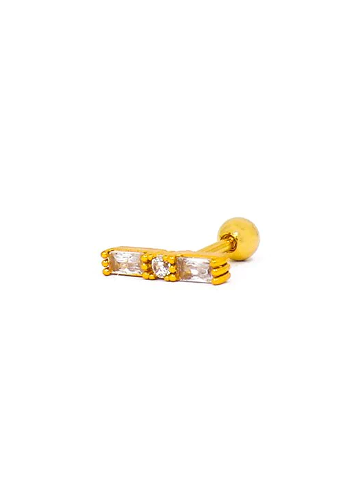 Eleganti mini orecchini, colore oro