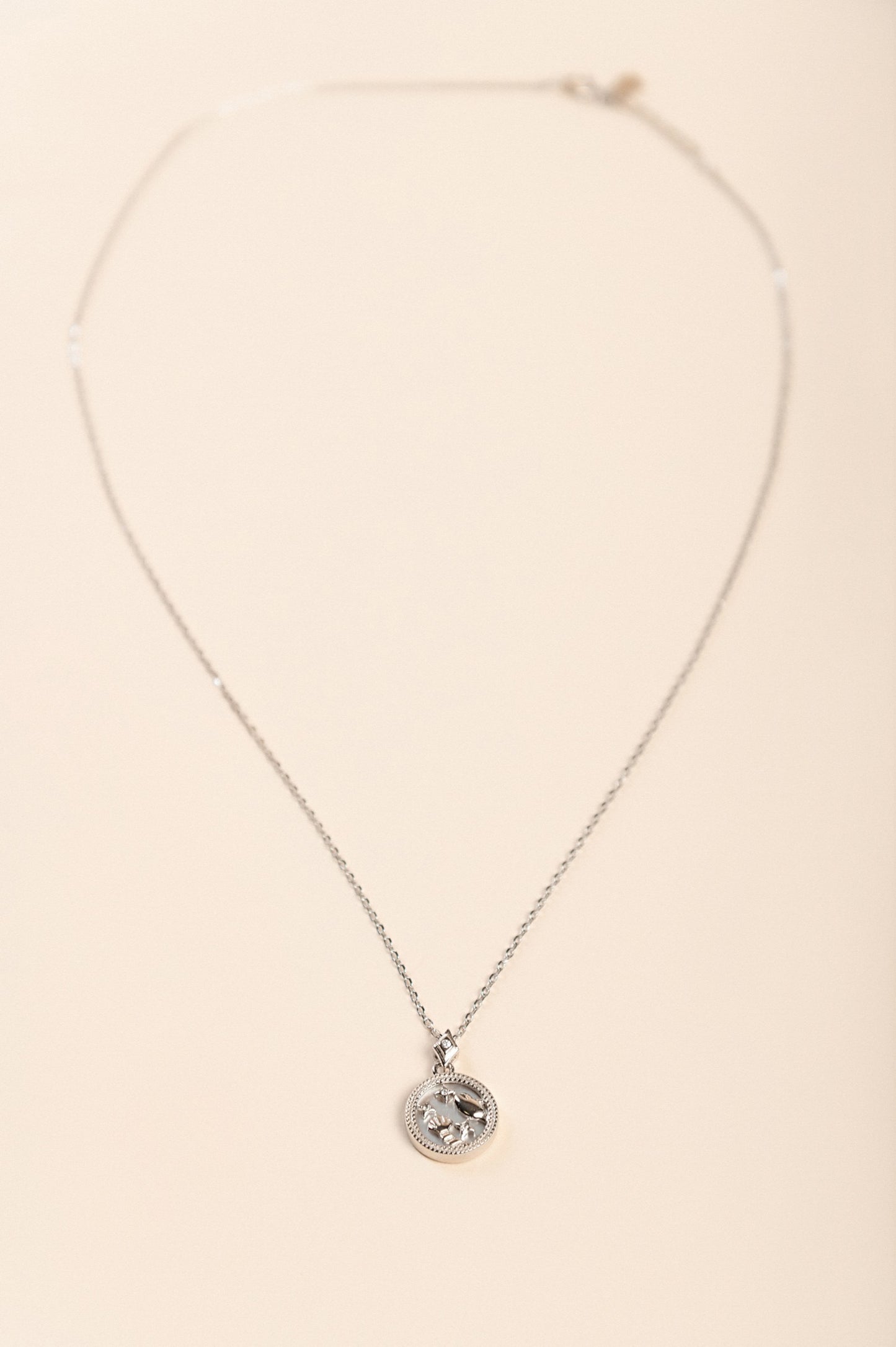 Collana con pendente, CANCRO, argento