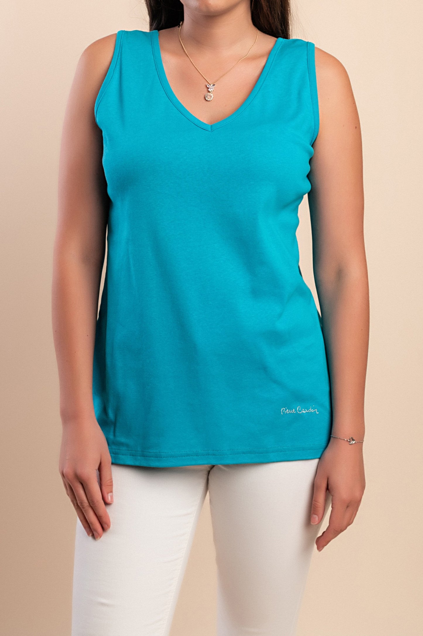 Top senza maniche, blu scuro