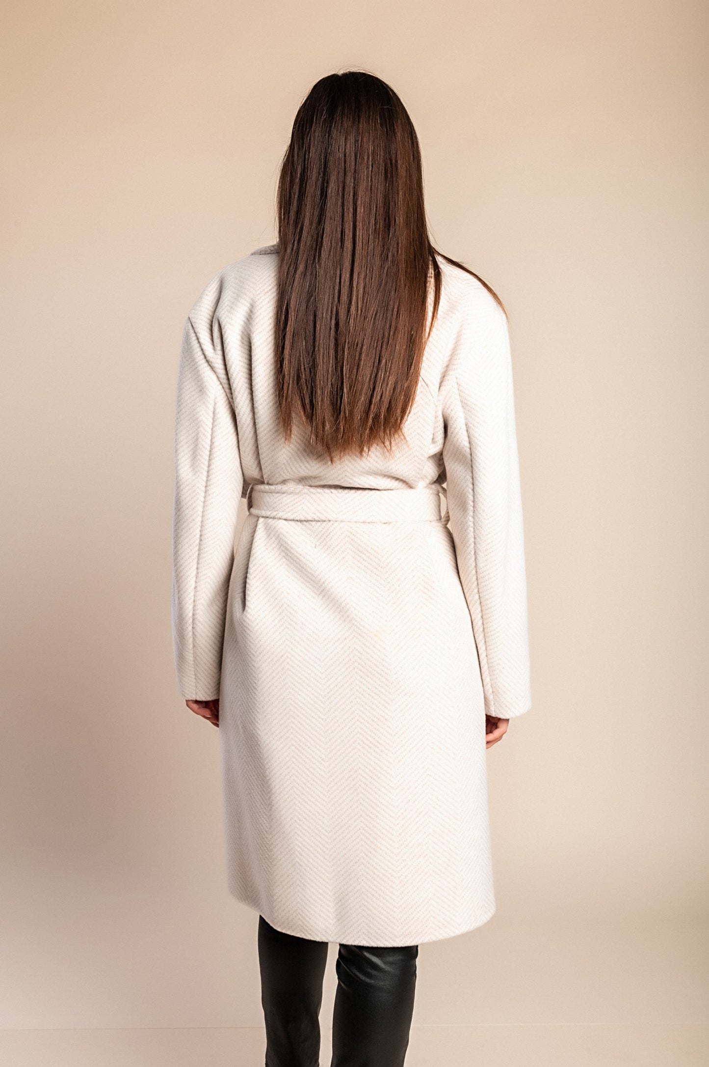 Elegante cappotto abbottonato, grigio chiaro