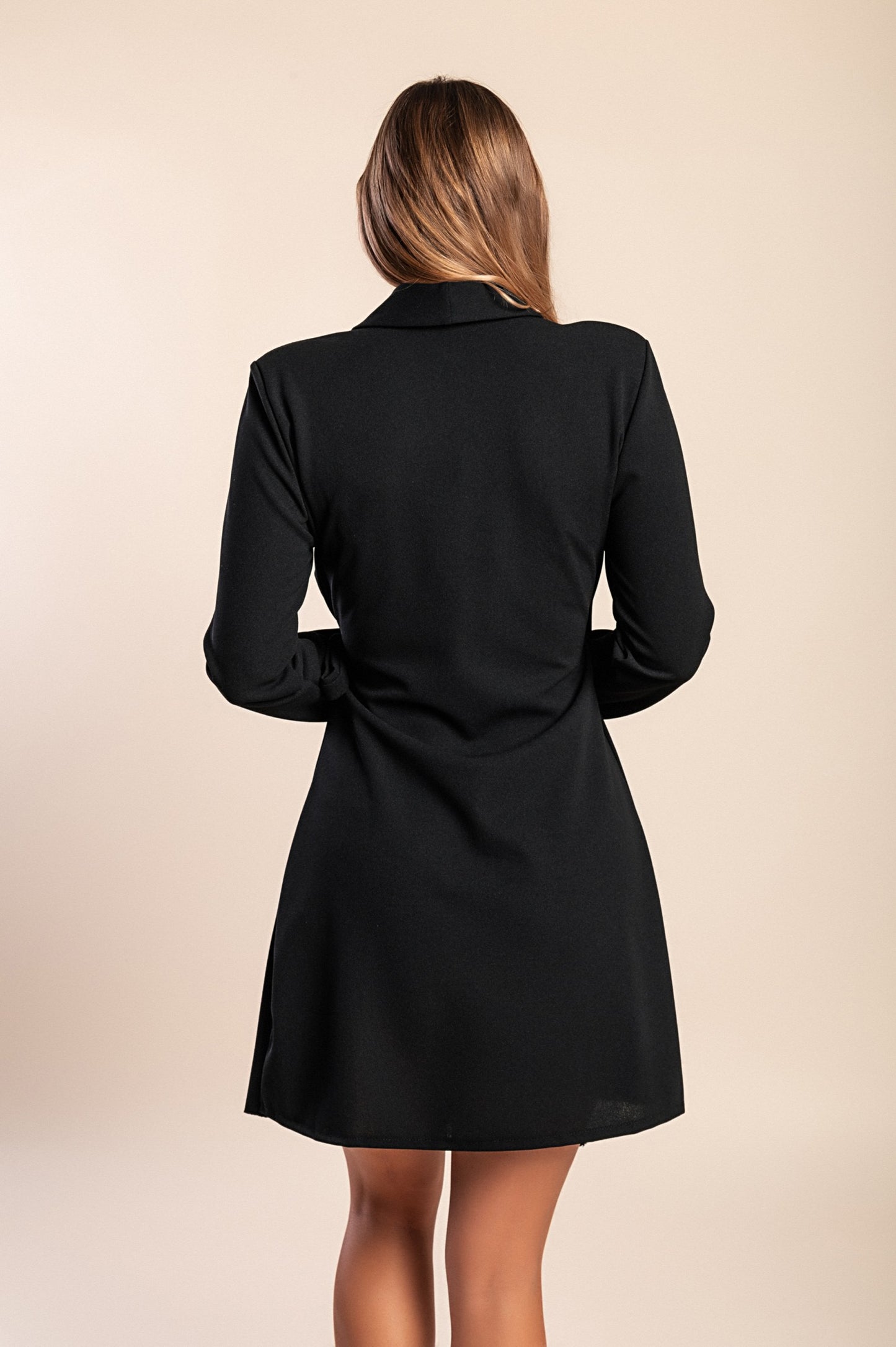 Abito elegante a chiusura ad incrocio Denver, marrone chiaro