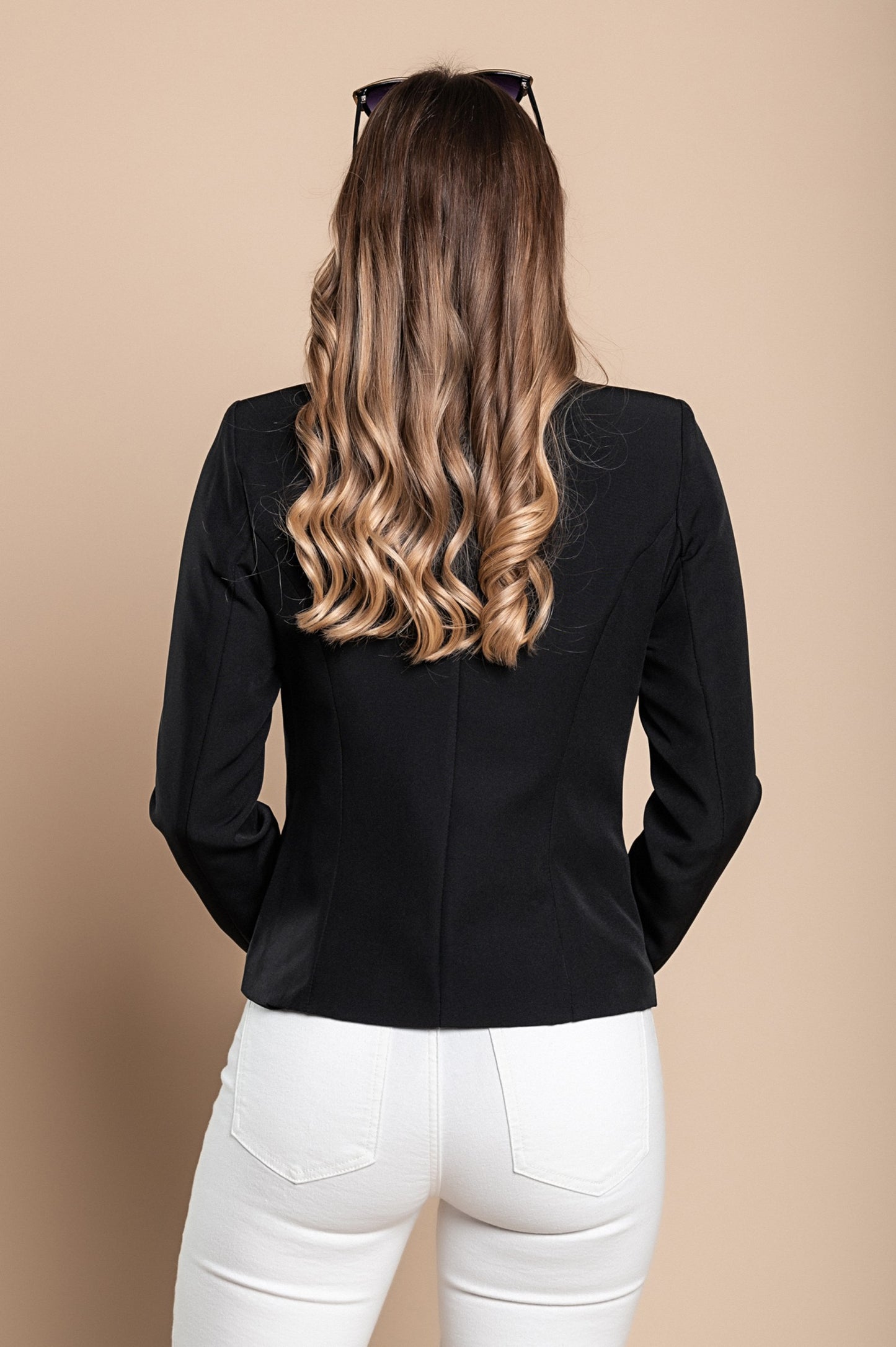 Blazer con scollo classico Softina, nero