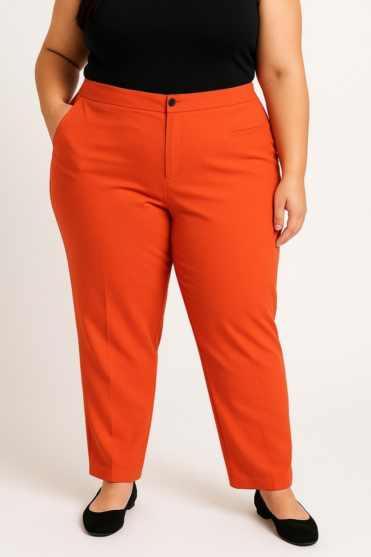 Pantaloni taglie forti, rossi