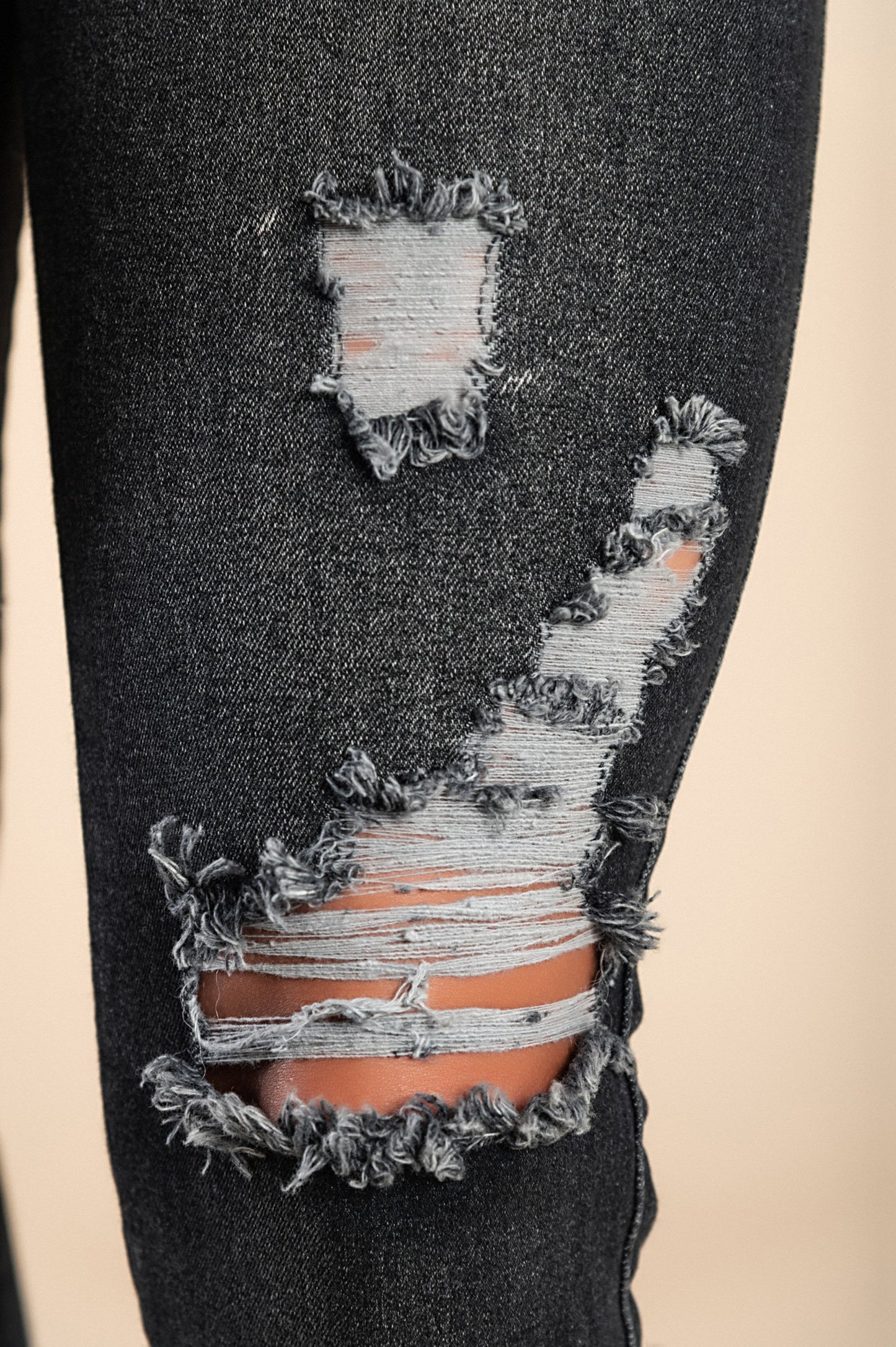 Jeans attillati a vita alta e spacchi Stefana, celeste