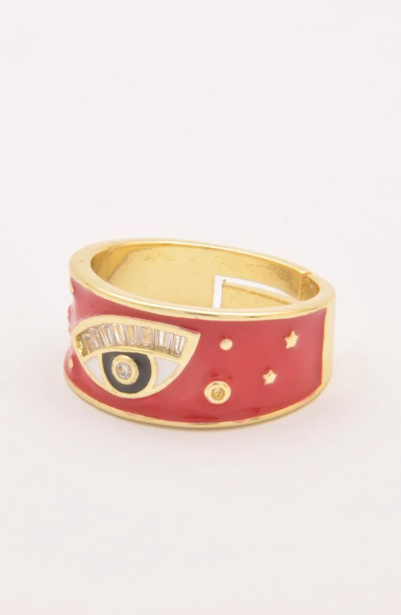 Anello elegante, ART534, rosso