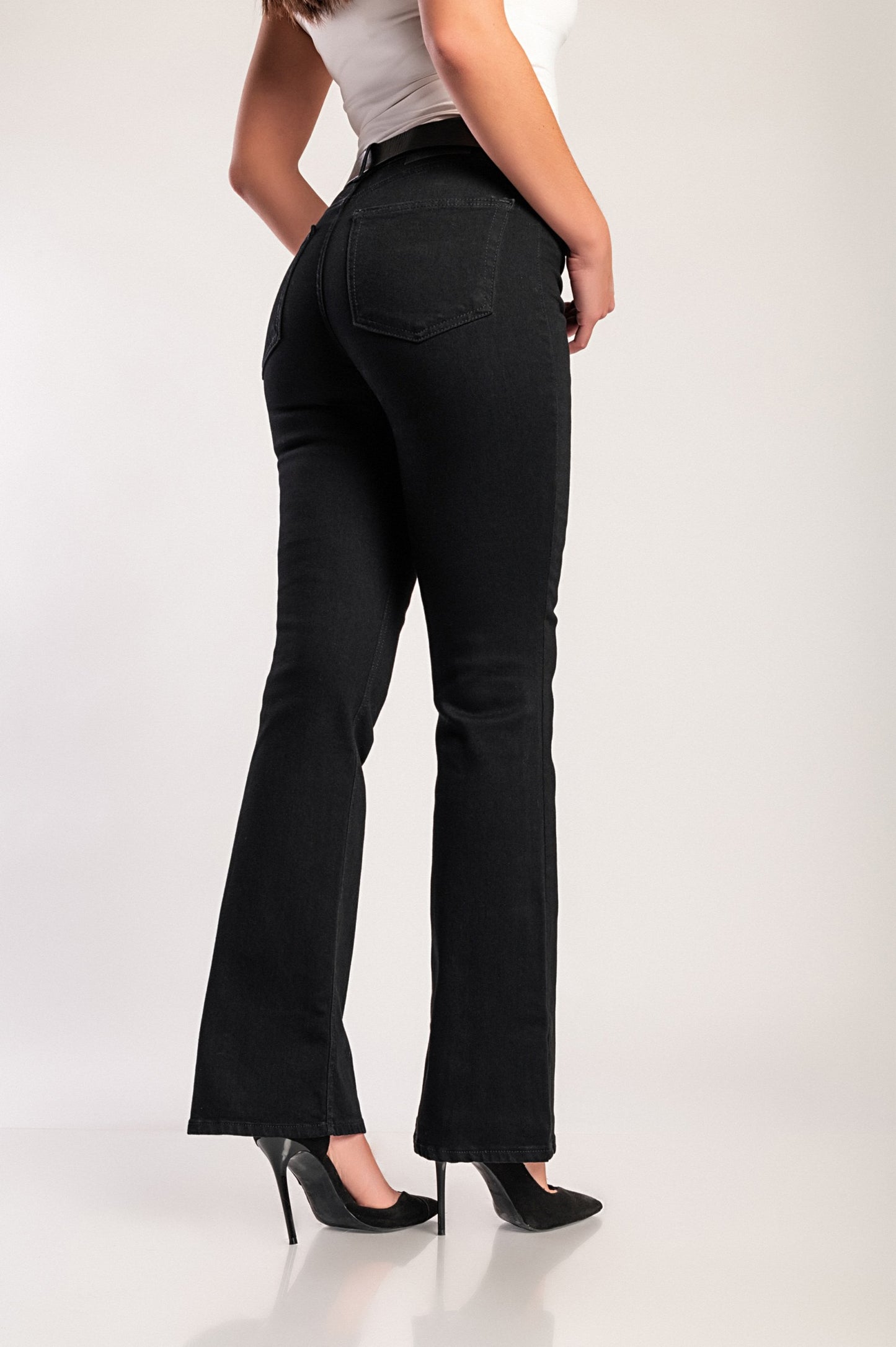 Jeans a zampa d'elefante, blu scuro