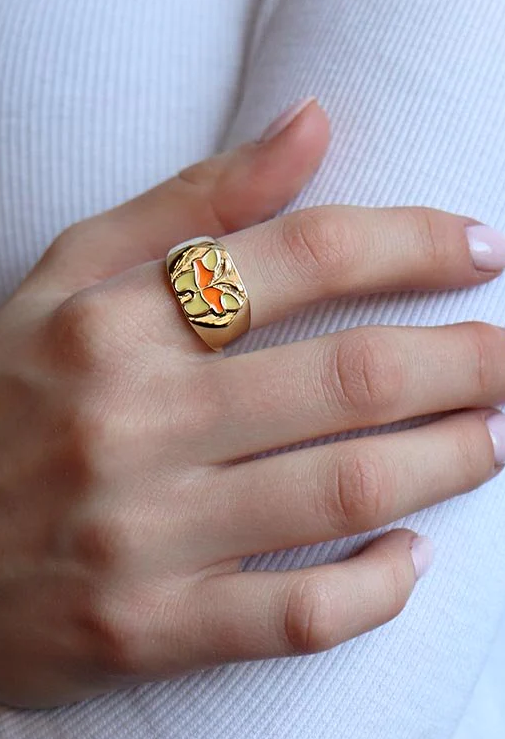 Anello elegante, ART529, colore oro