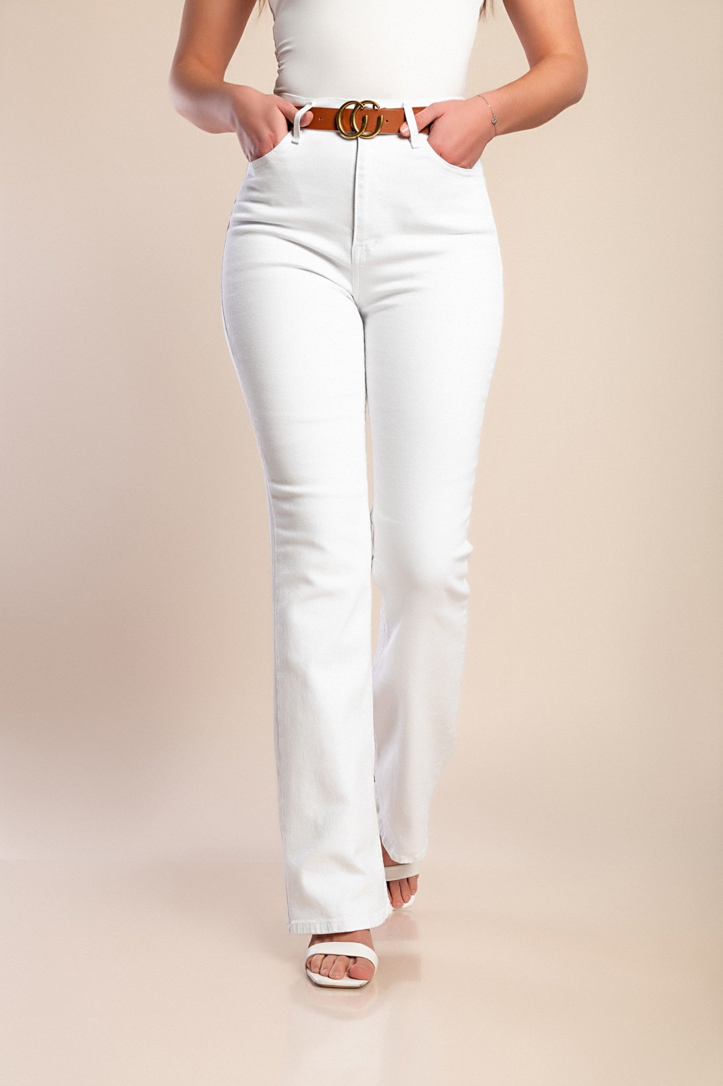 Jeans a zampa d'elefante, blu scuro