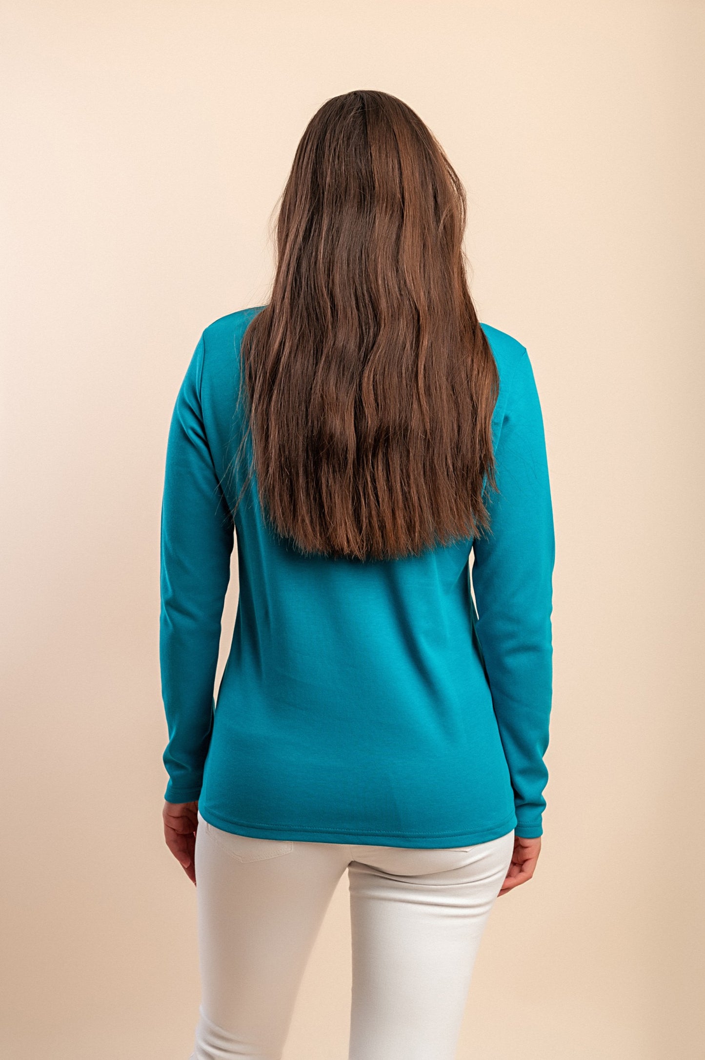 Maglia in cotone a maniche lunghe, menta