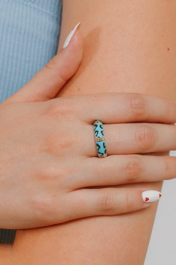 Anello con stampa, ART2221, blu