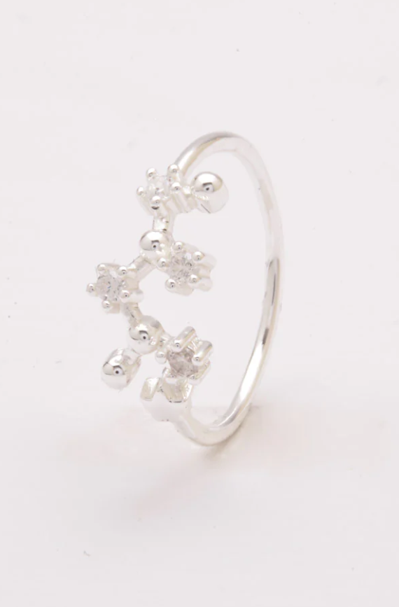 Anello in argento con strass, ART499 - SAGITTARIO, colore argento