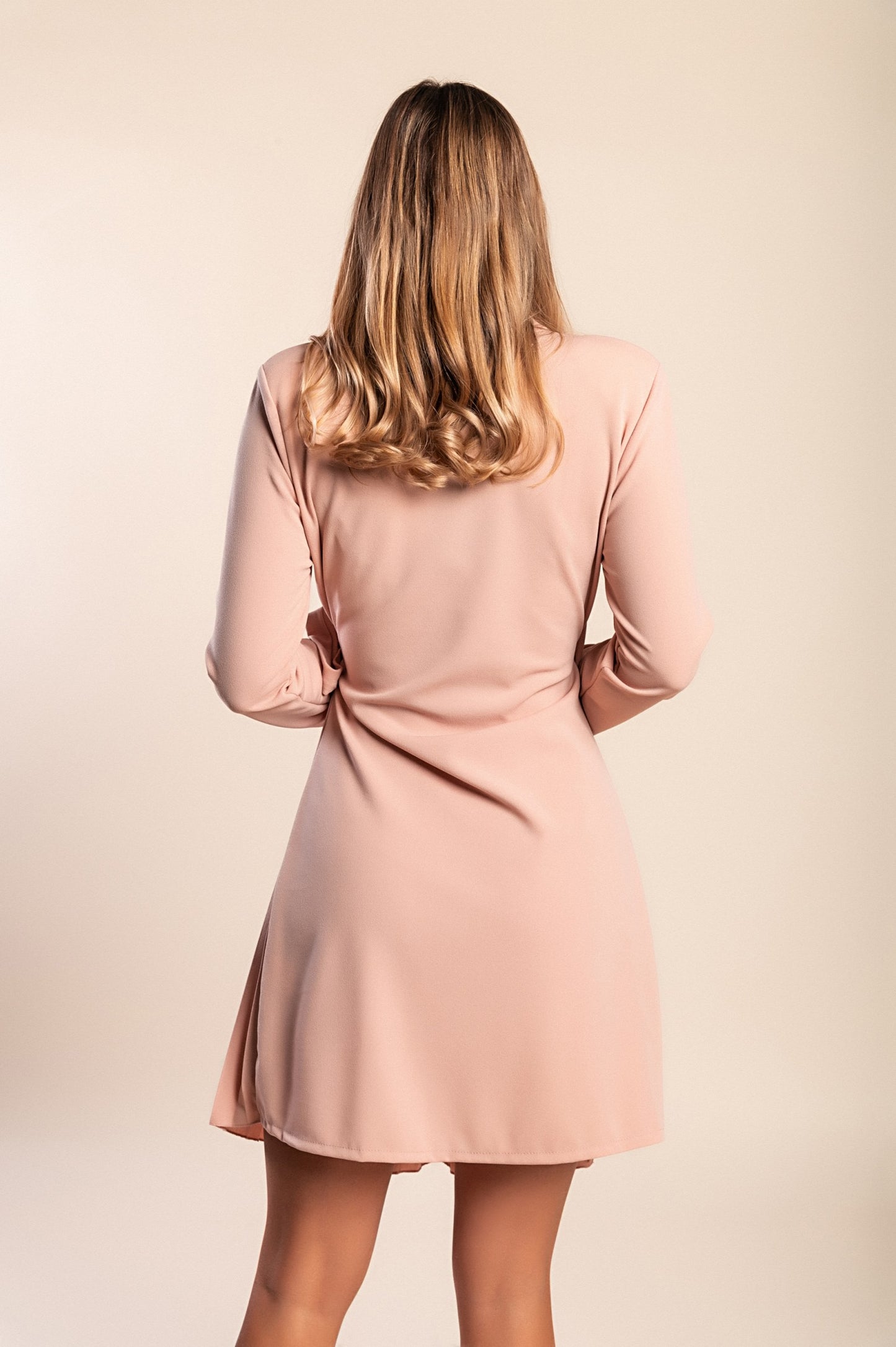 Abito elegante a chiusura ad incrocio Denver, marrone chiaro