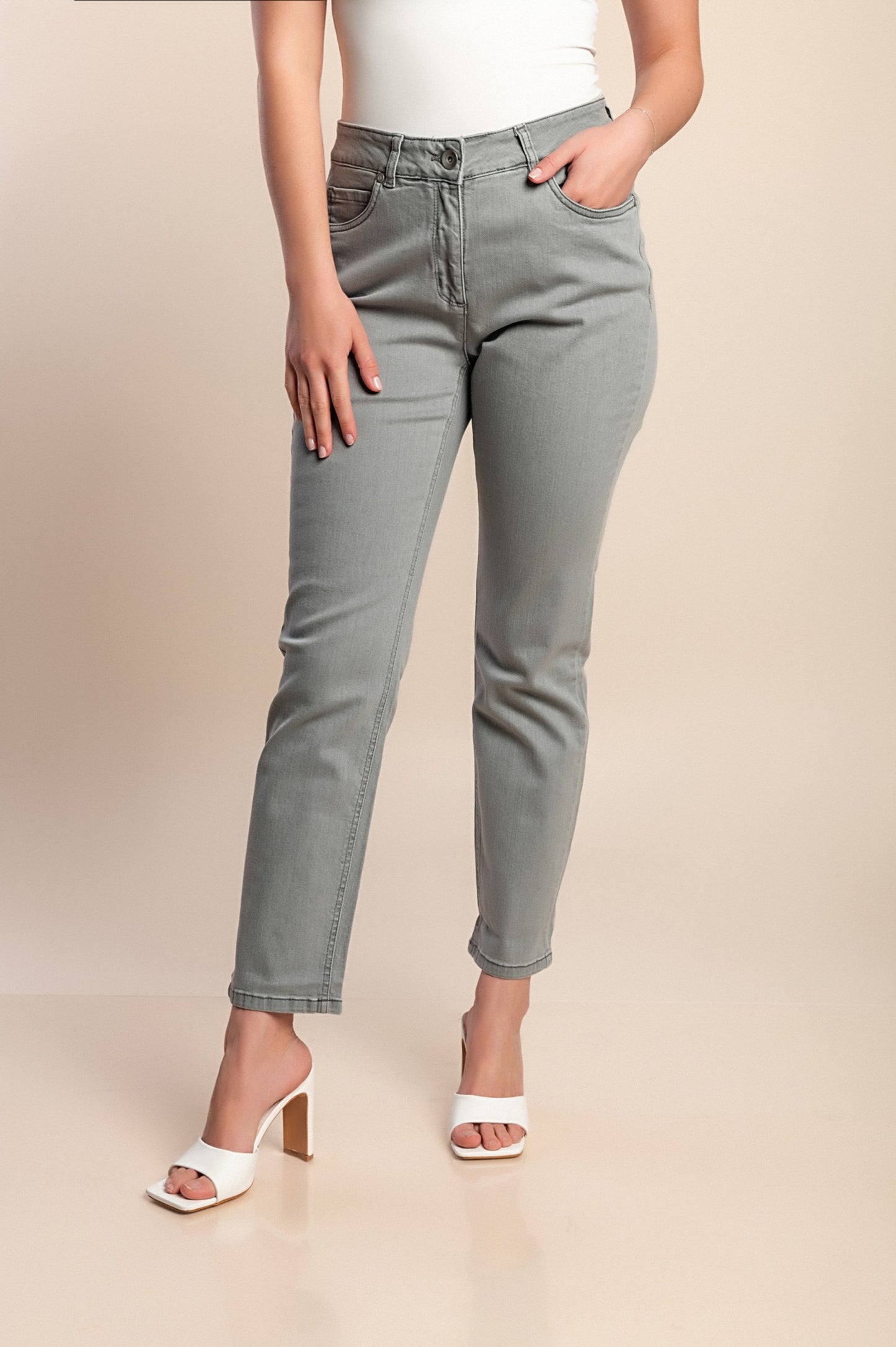 Pantaloni di cotone, grigi