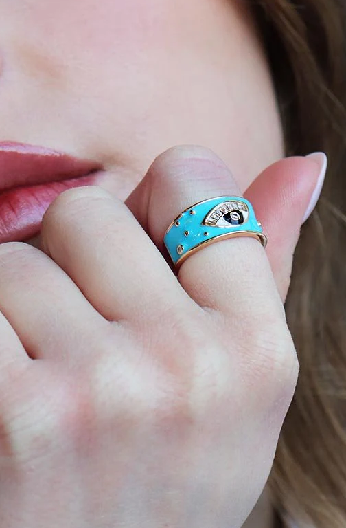 Anello elegante, ART533, blu