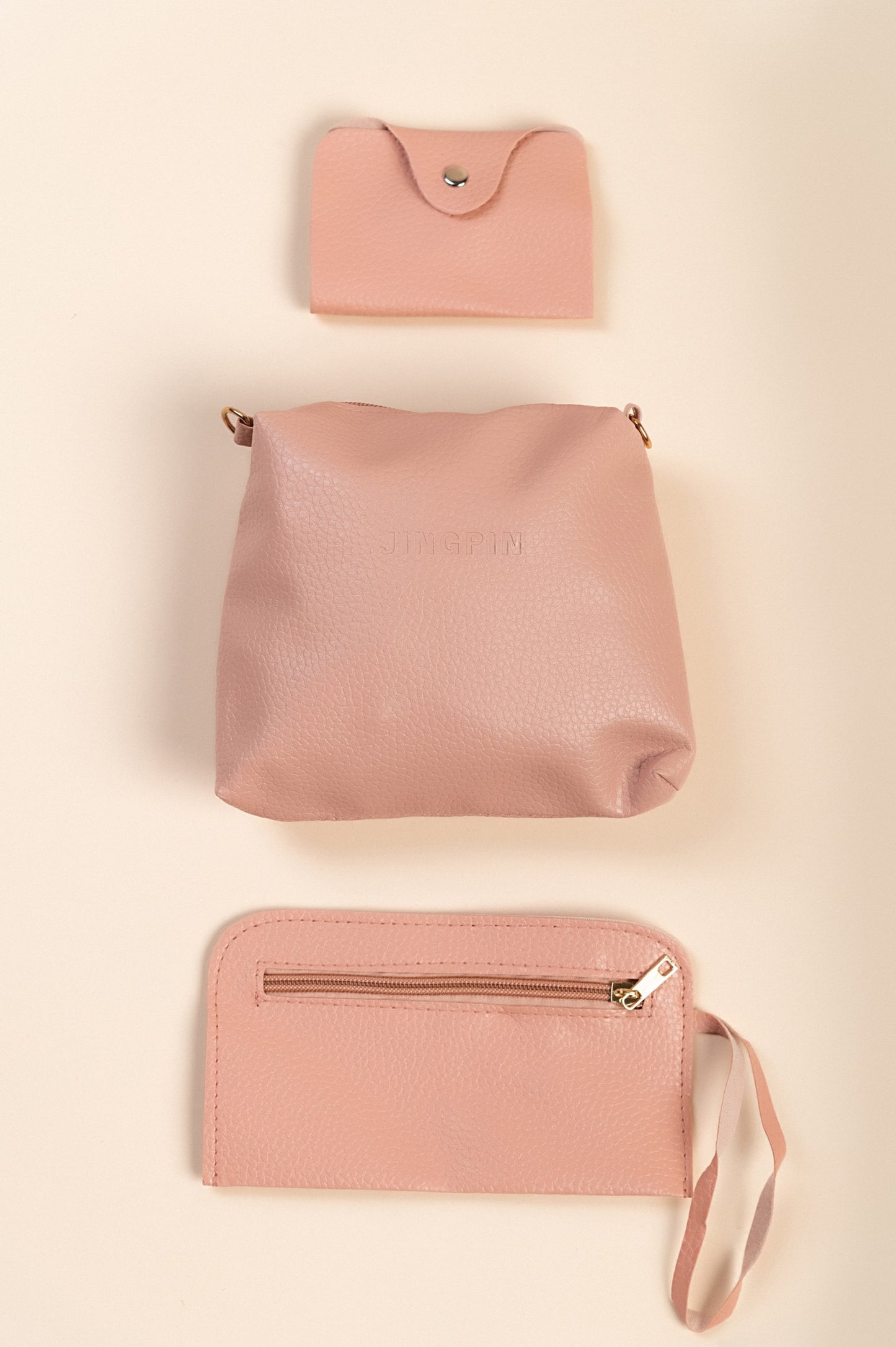 Set borsa e portafoglio 4 pezzi, nero