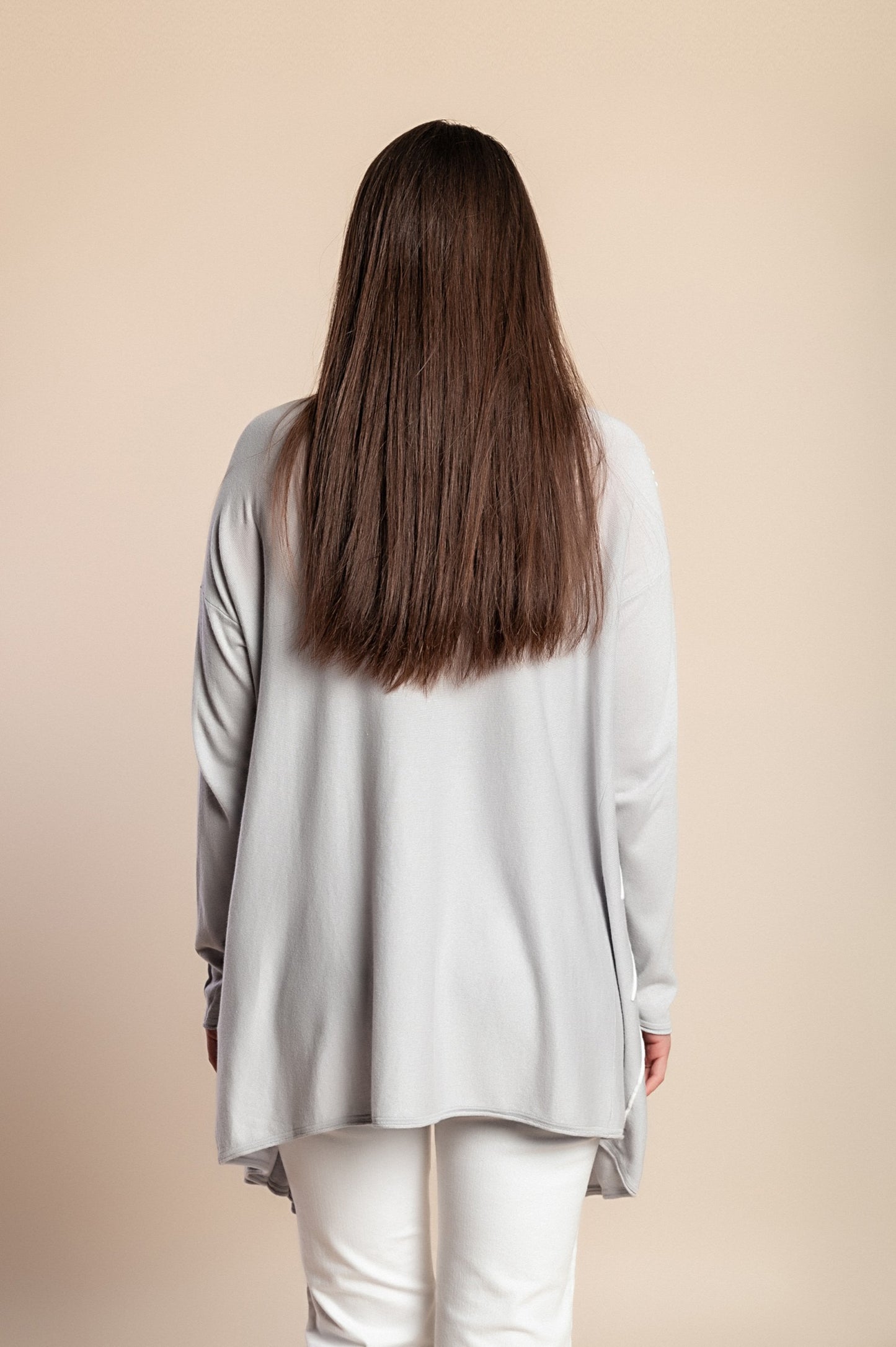 Cardigan a maniche lunghe, grigio