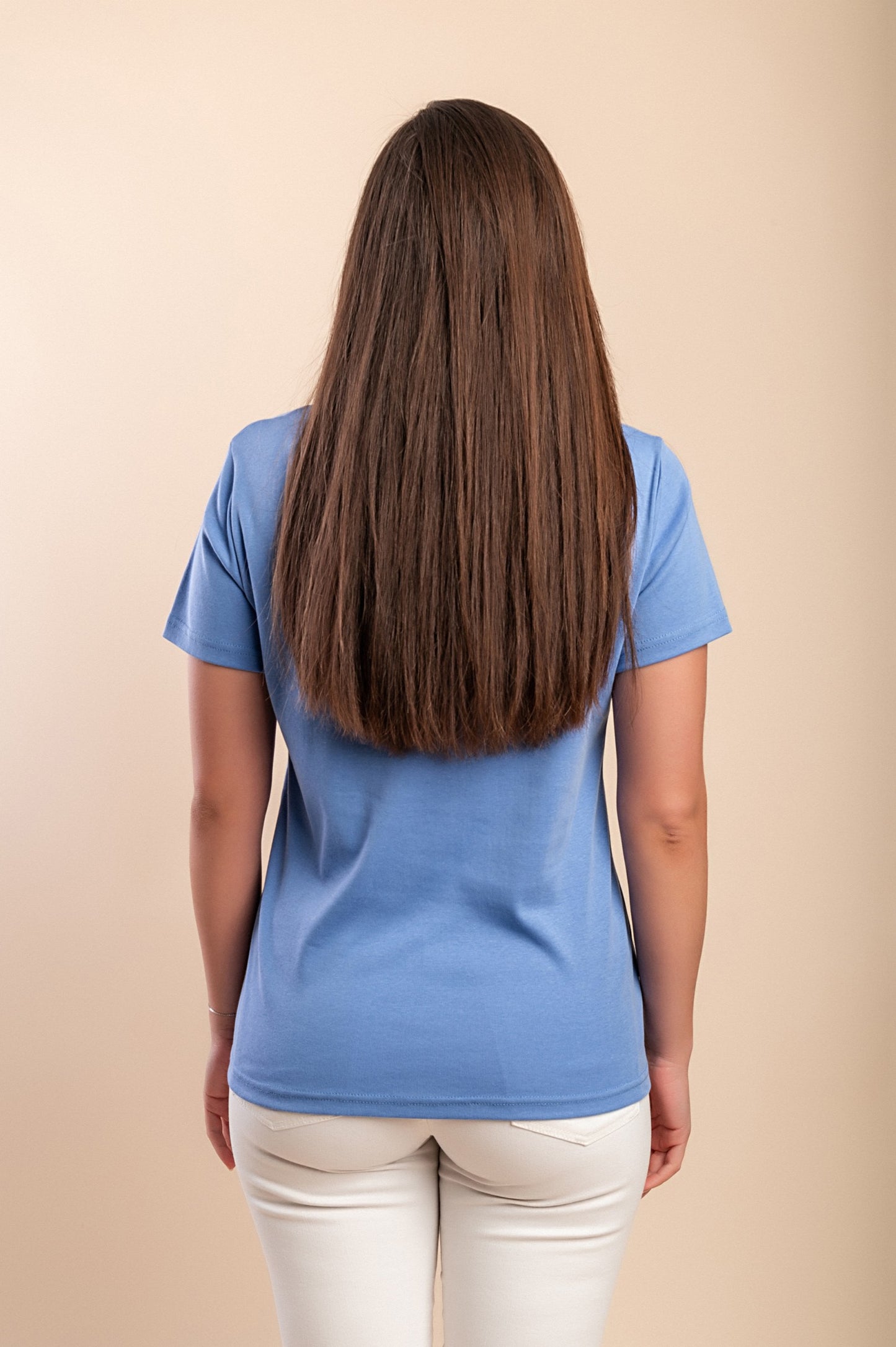 T-shirt in cotone con stampa, blu