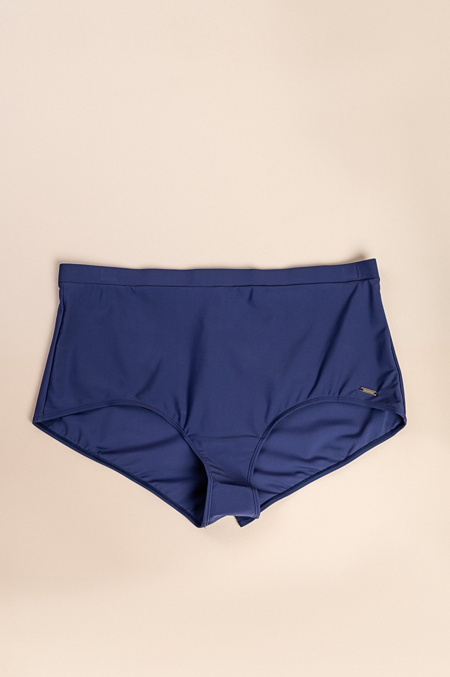 Costume intero taglie forti con stampa, blu