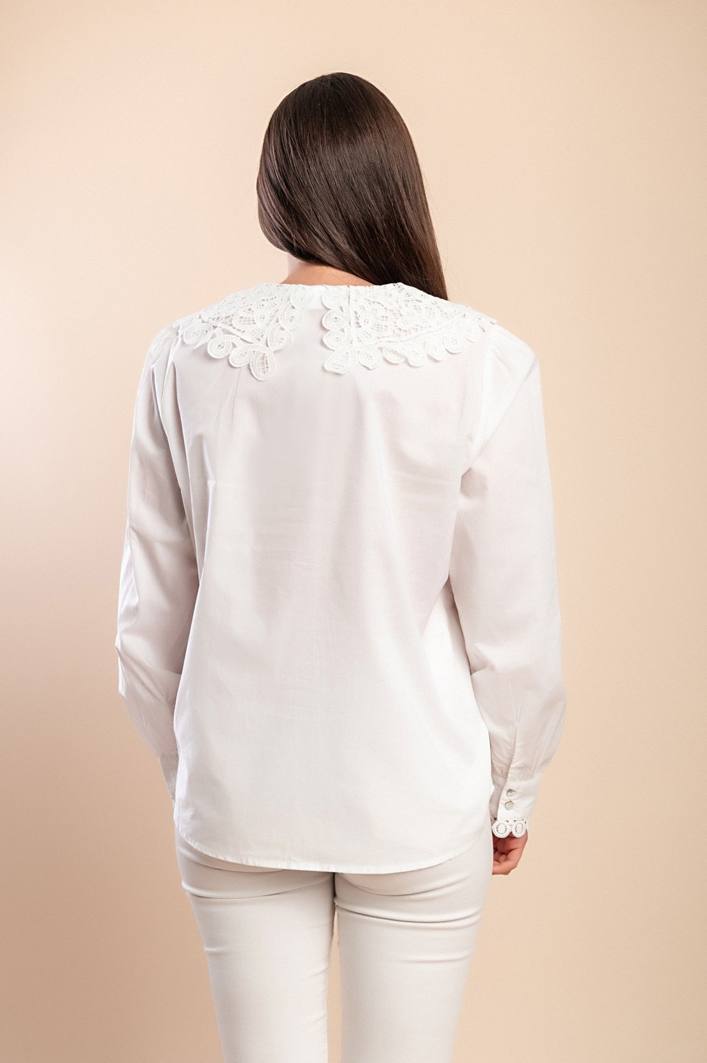 Camicia in pizzo, bianca