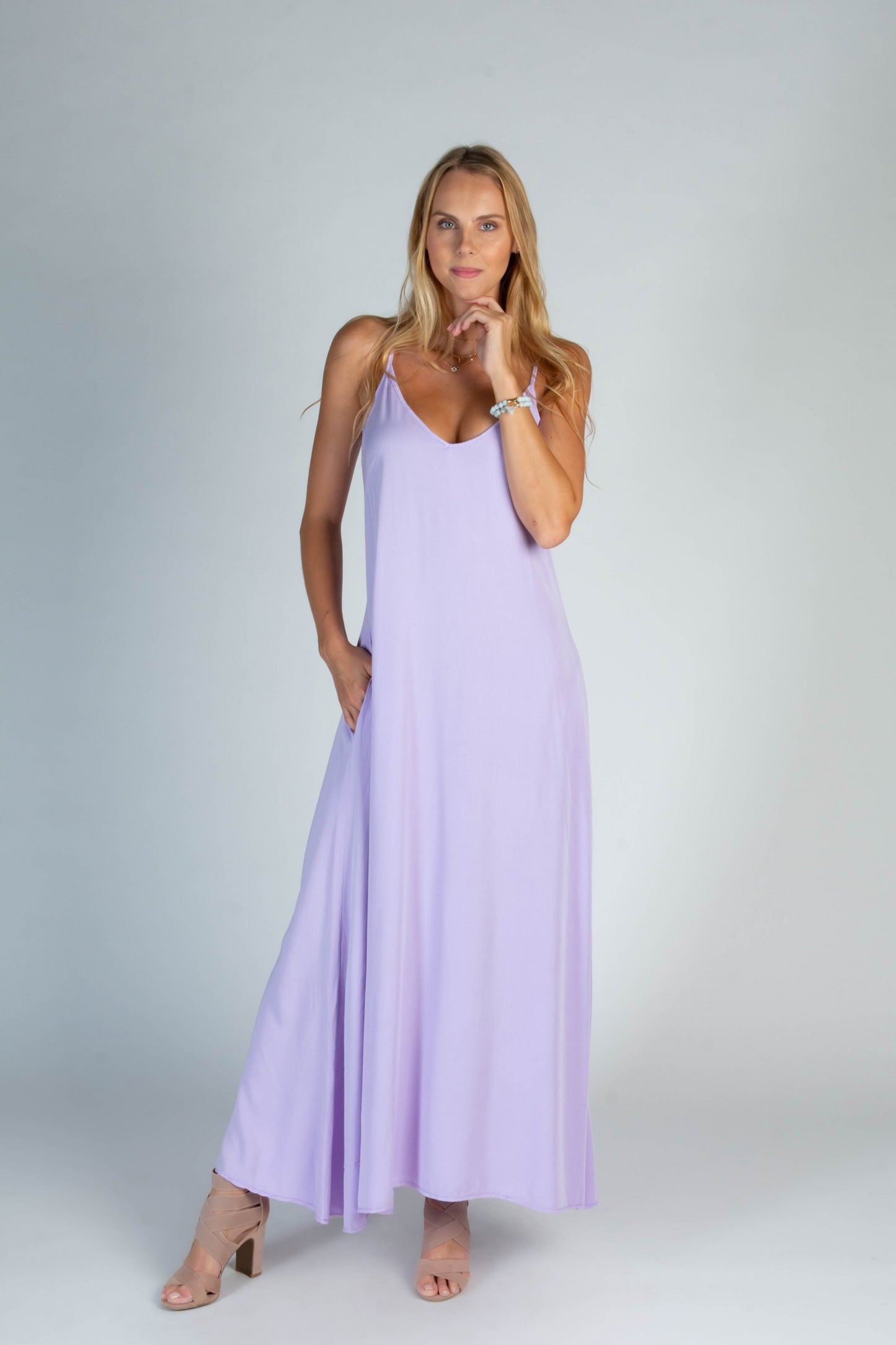 Vestito estivo lungo Yasmine, nero