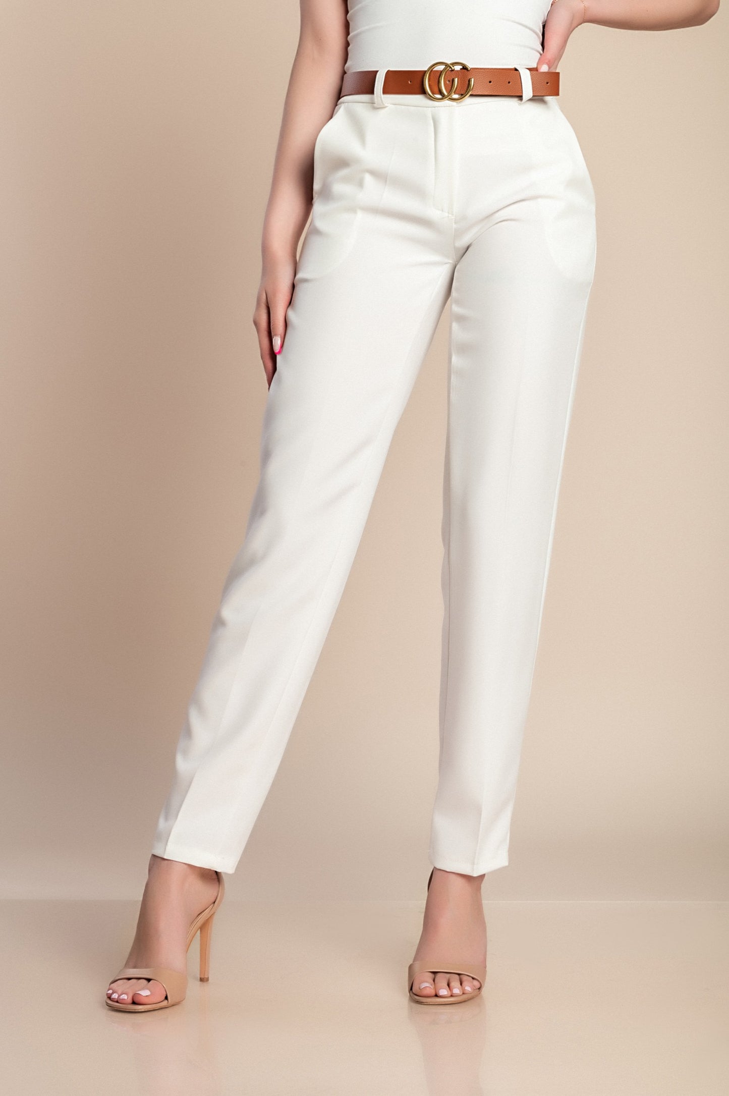 Pantaloni eleganti lunghi con pantalone dritto Tordina, nero