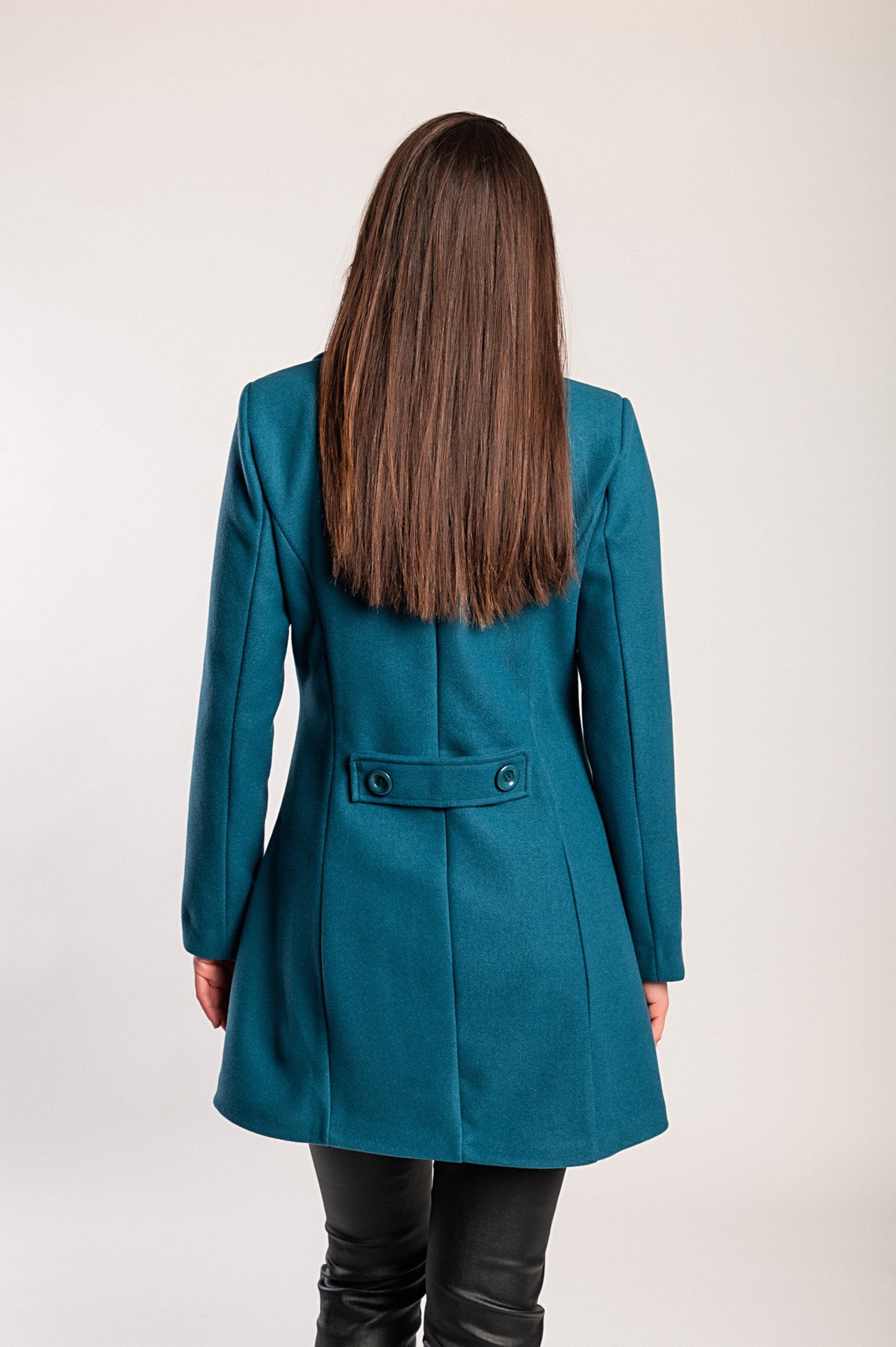 Cappotto elegante con bottoni, nero