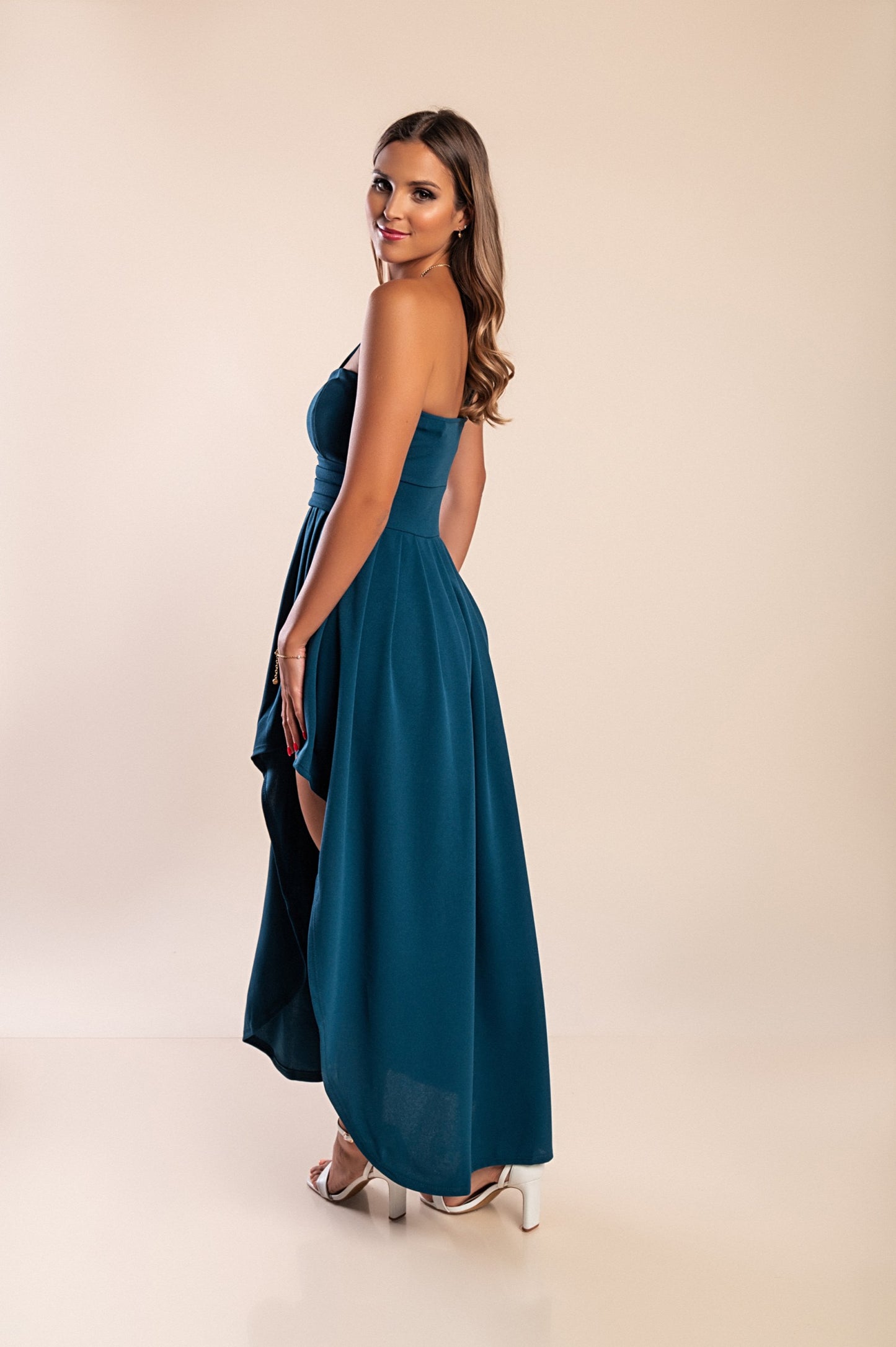 Abito maxi elegante, rosa chiaro