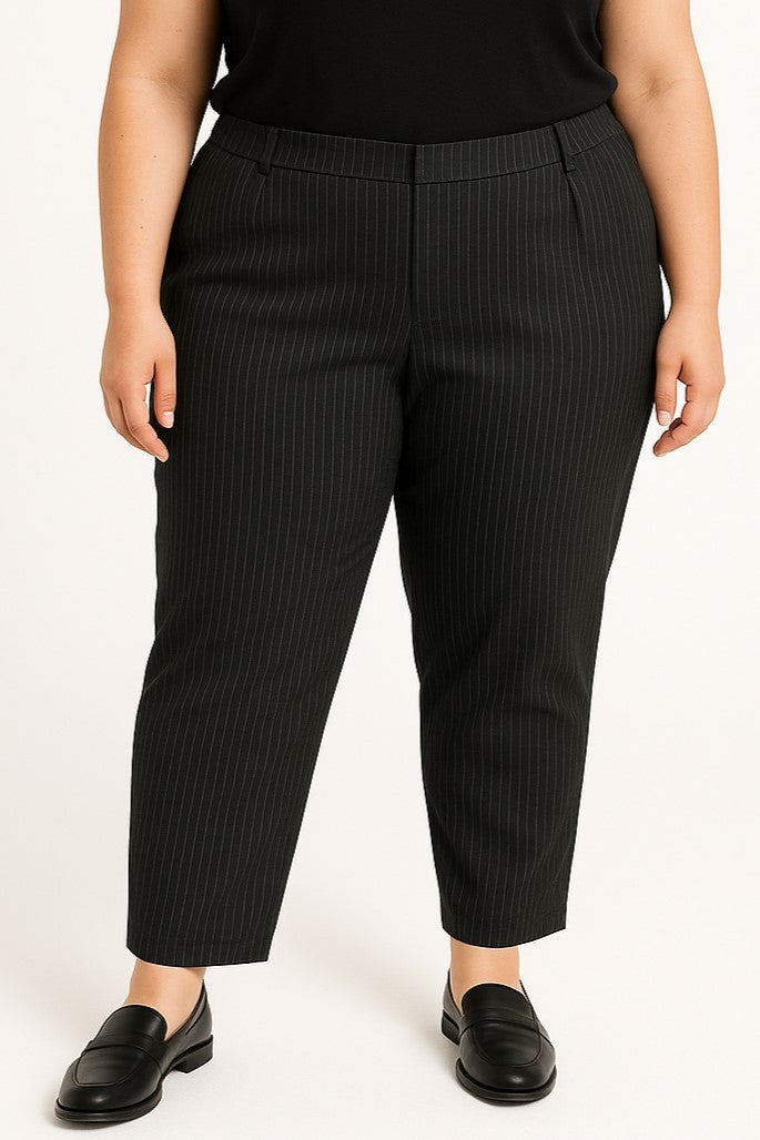 Pantaloni eleganti taglie forti, neri