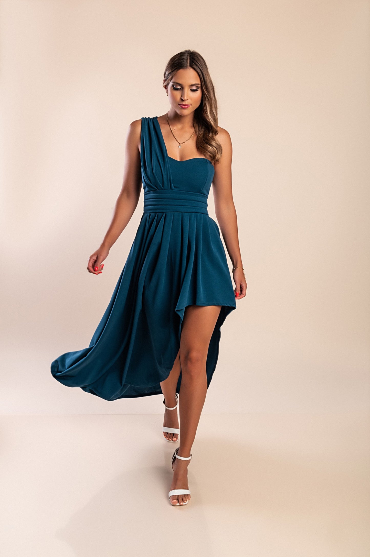 Abito maxi elegante, rosa chiaro