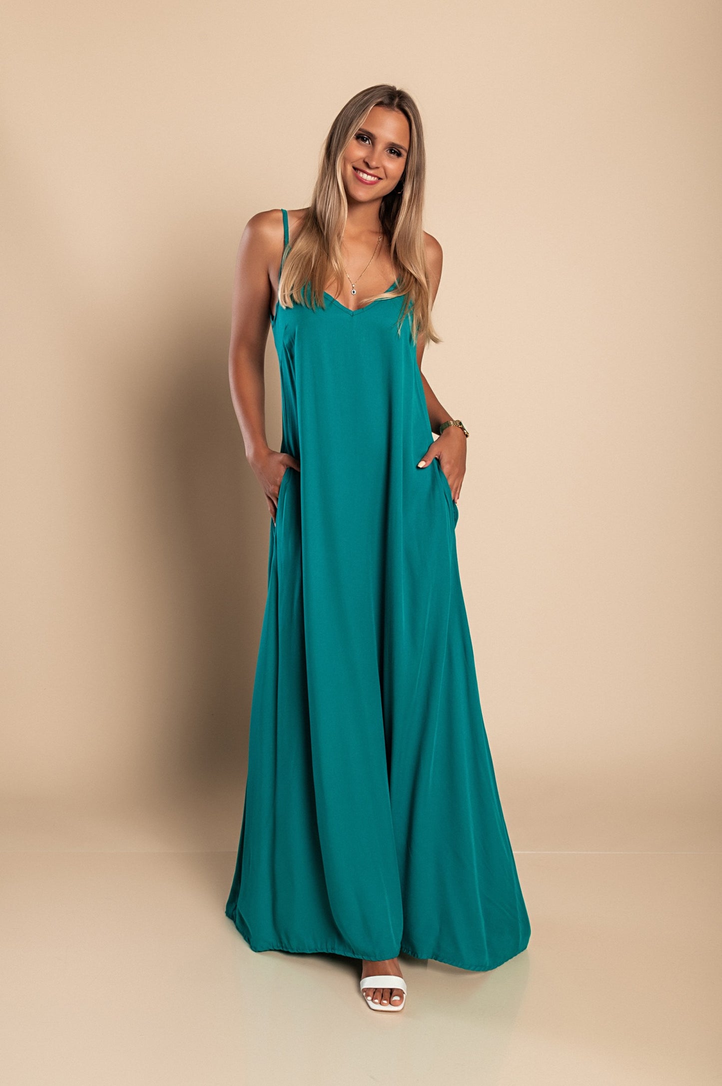 Vestito estivo lungo Yasmine, nero