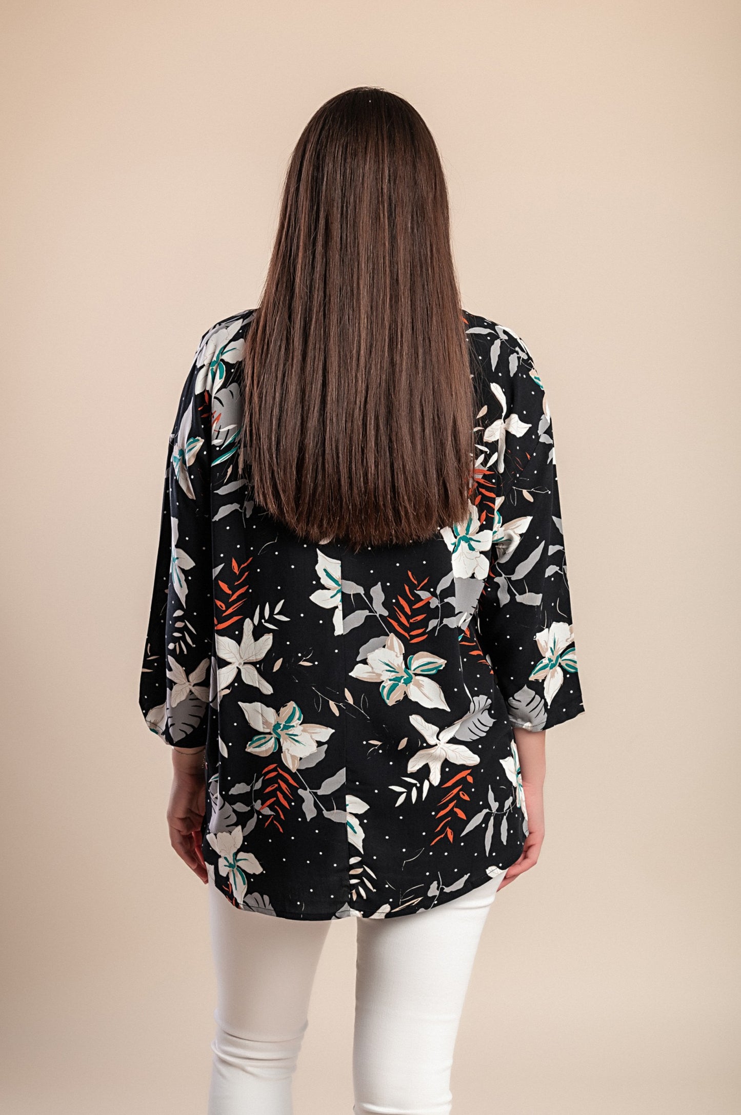 Camicetta stampata, nera