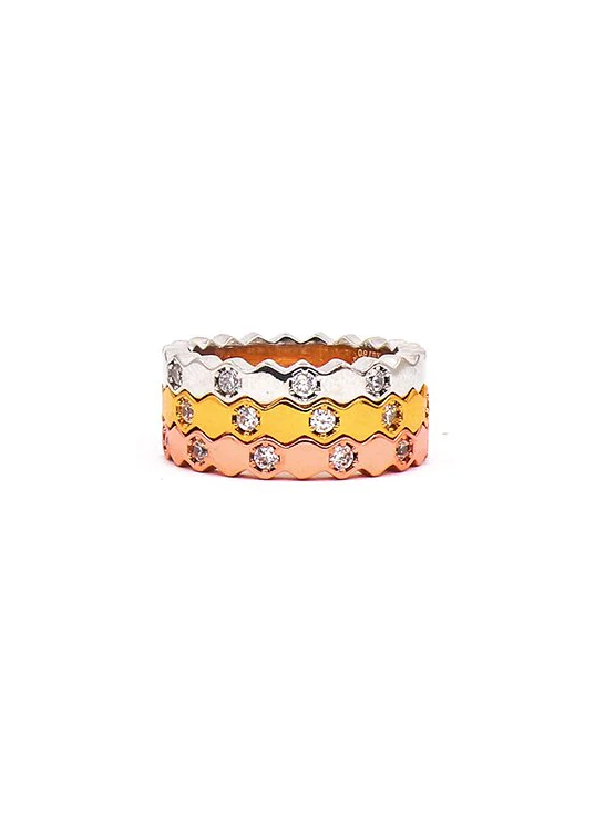 Set di tre anelli, ART985, vari colori.