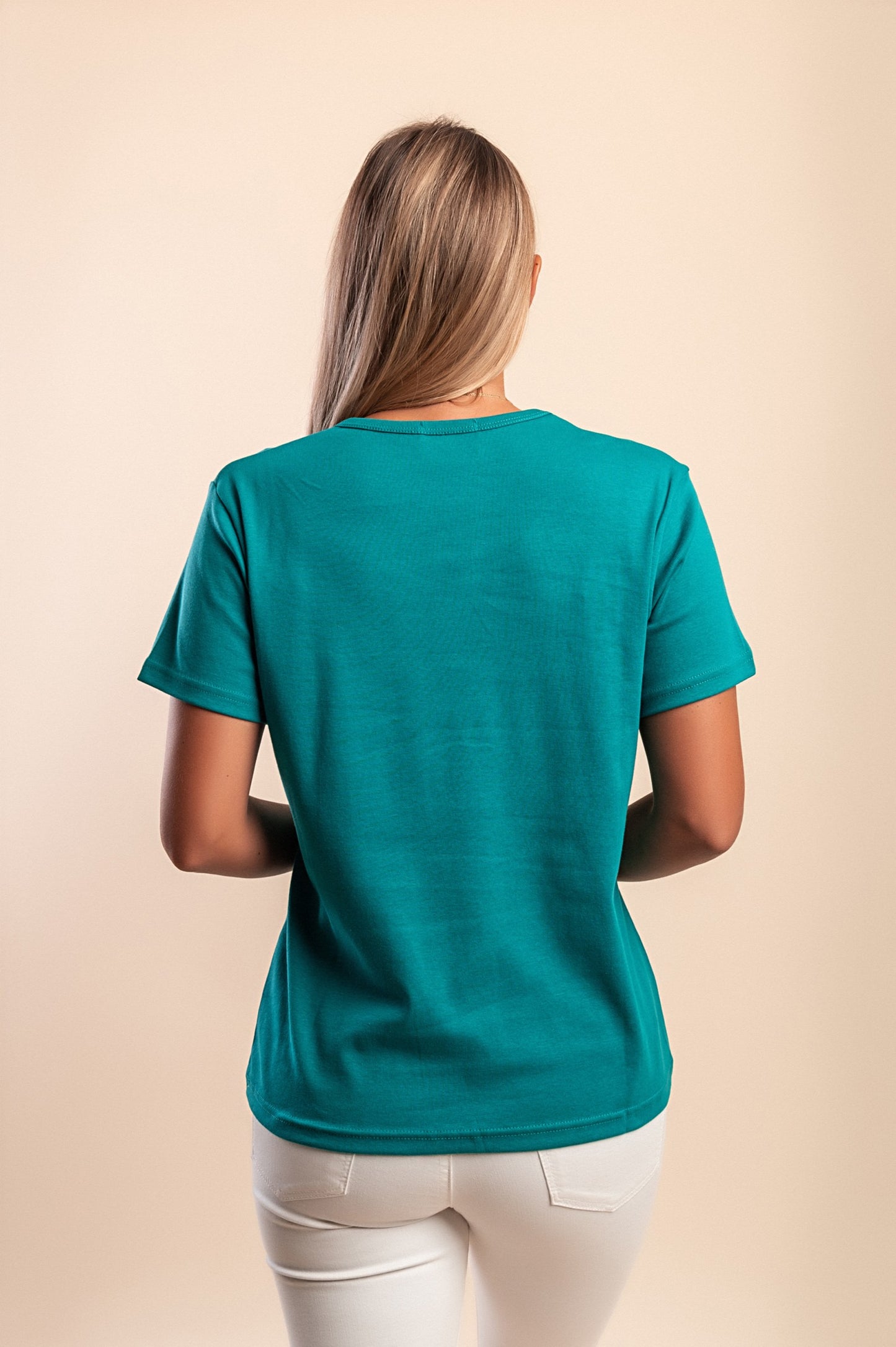 T-shirt in cotone con stampa, verde