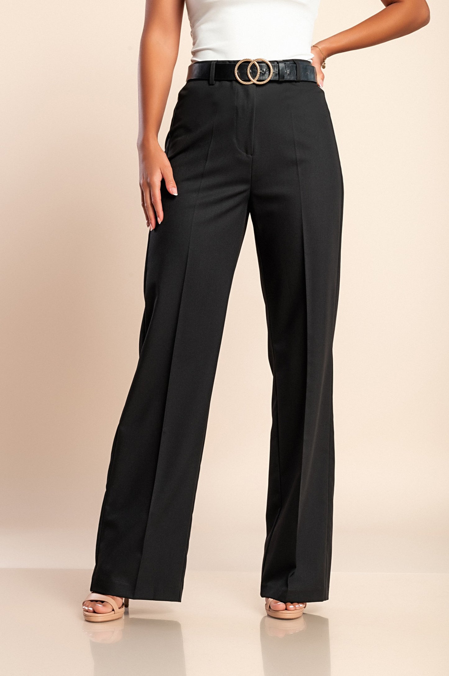 Pantaloni lunghi eleganti, colore nero