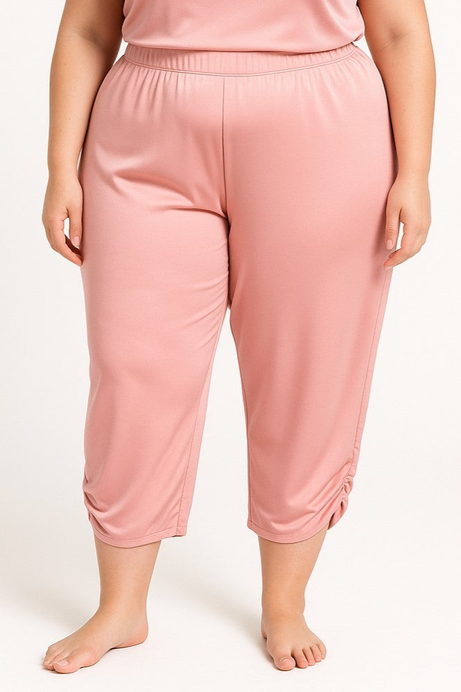Pantaloni taglie forti, rosa