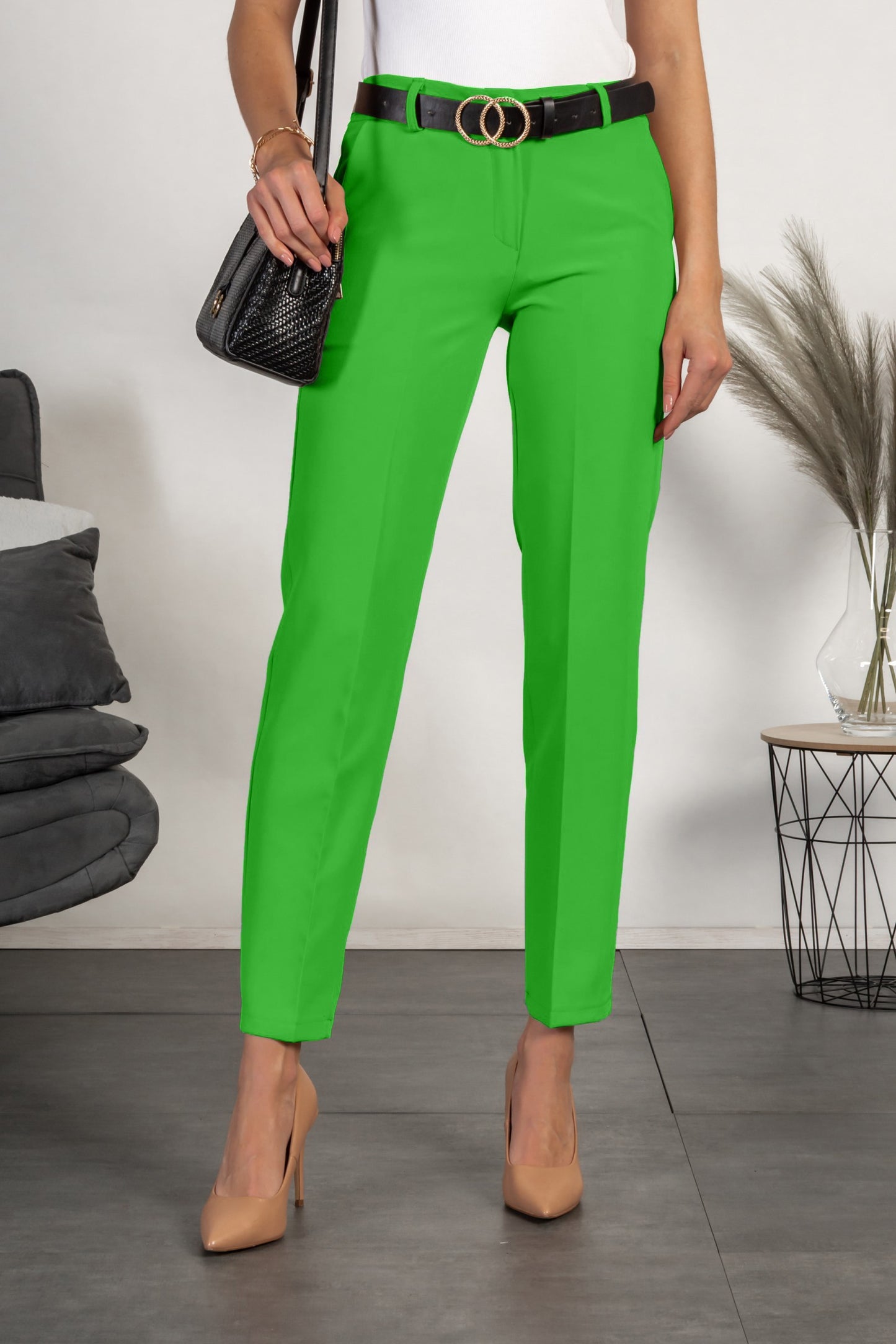 Pantaloni eleganti lunghi con pantalone dritto Tordina, nero