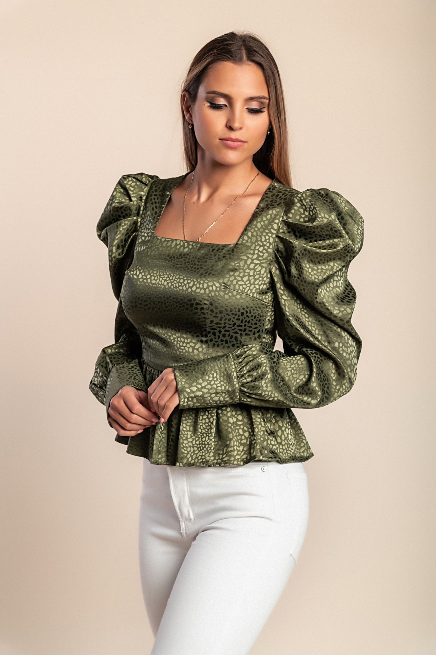 Maglia a maniche lunghe, bianca
