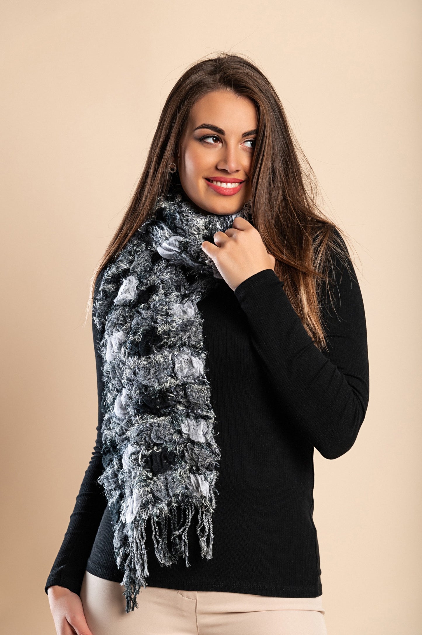 Set di 6 sciarpe, multicolore