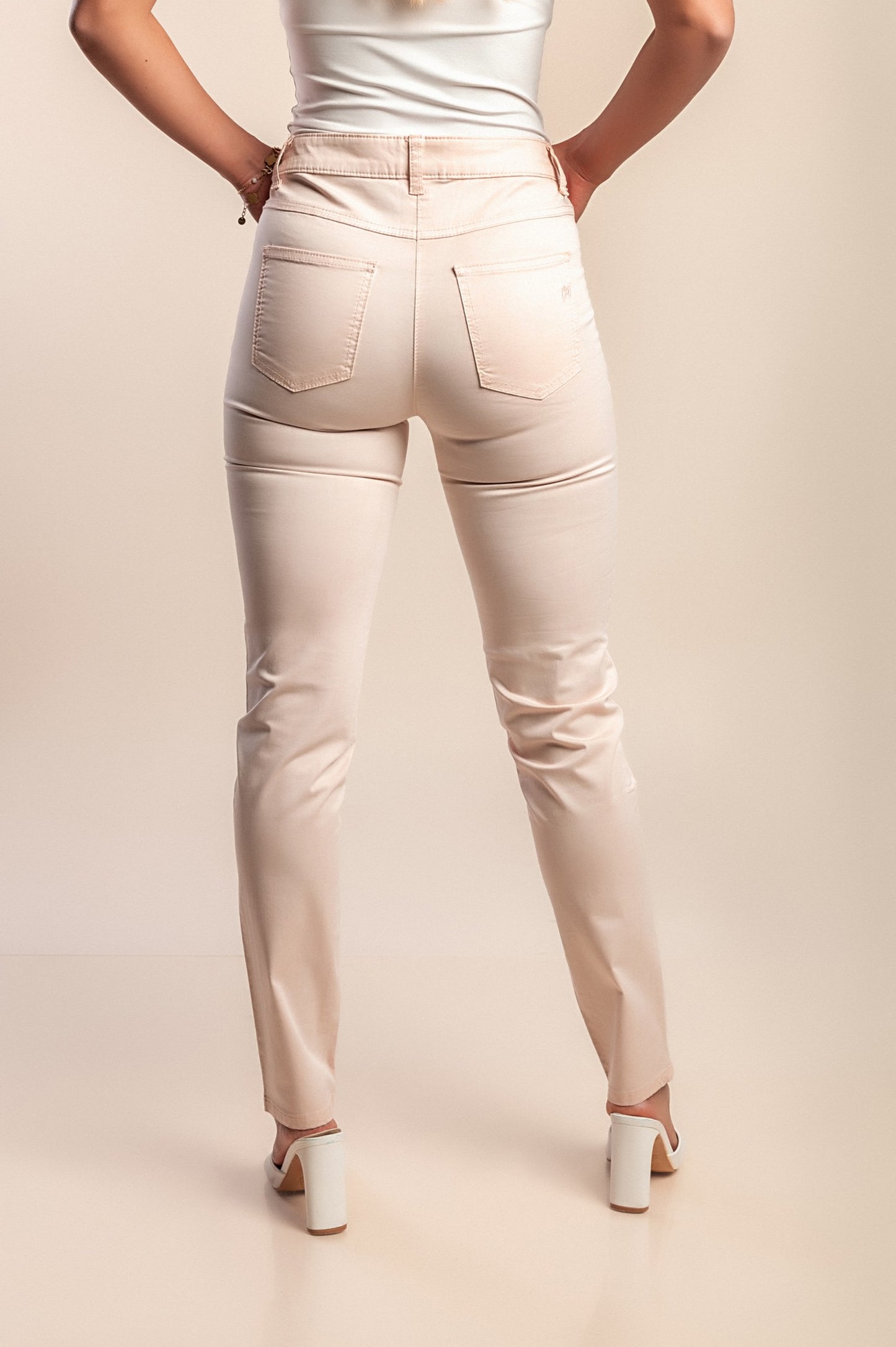 Pantaloni in cotone, albicocca