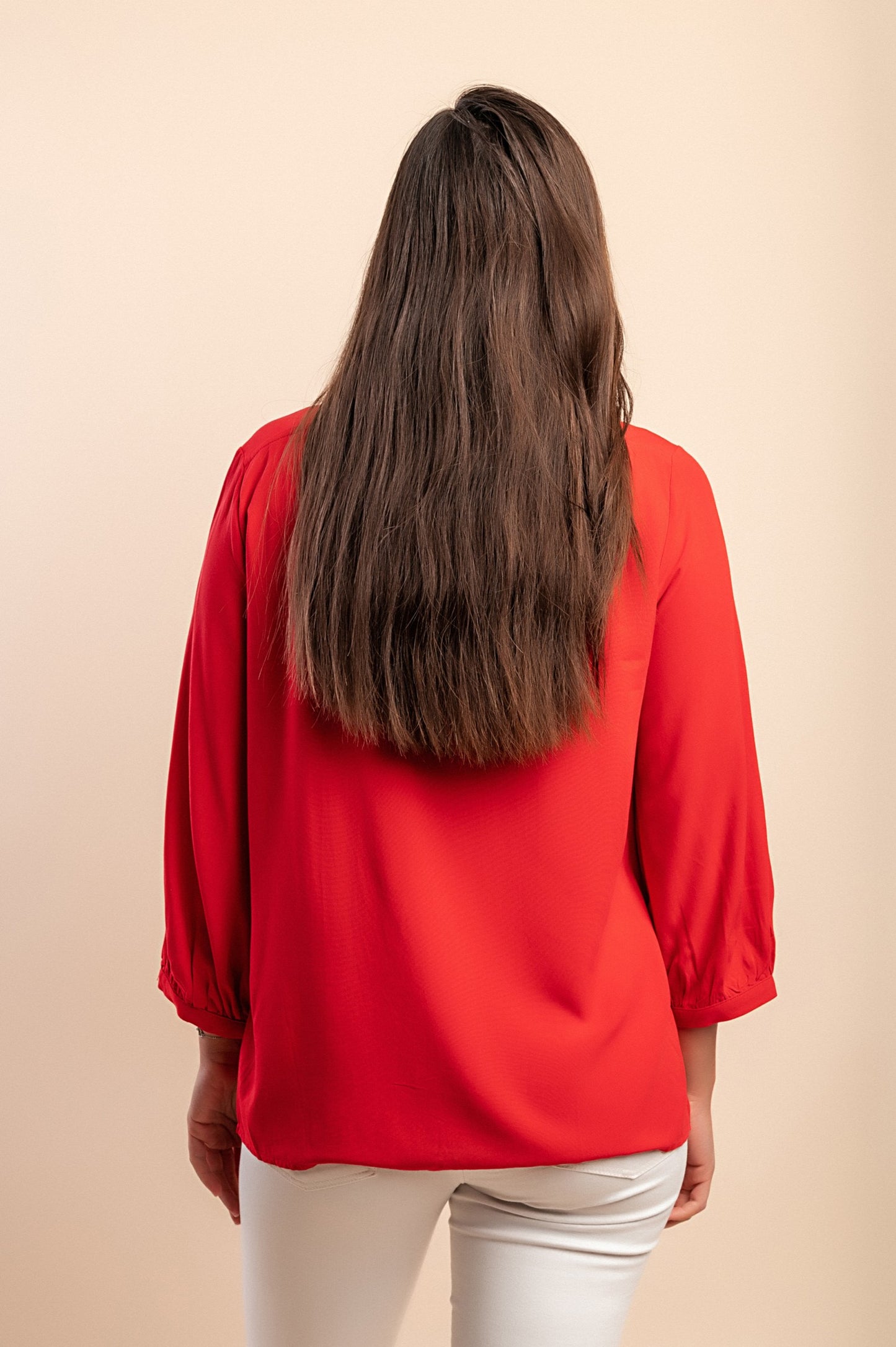 Blusa Girocollo, Rossa