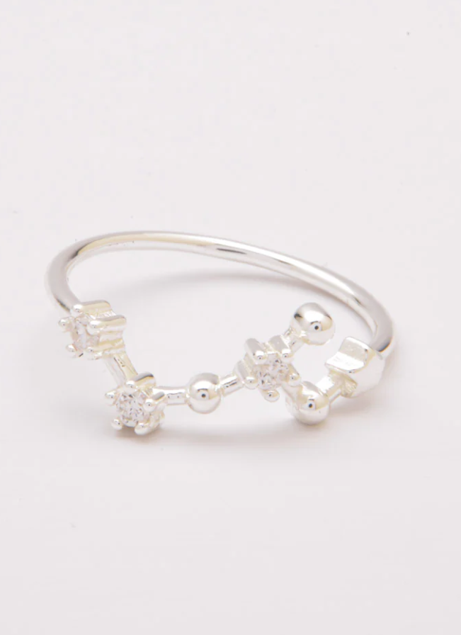 Anello in argento con strass, ART494 - TAURUS, colore argento