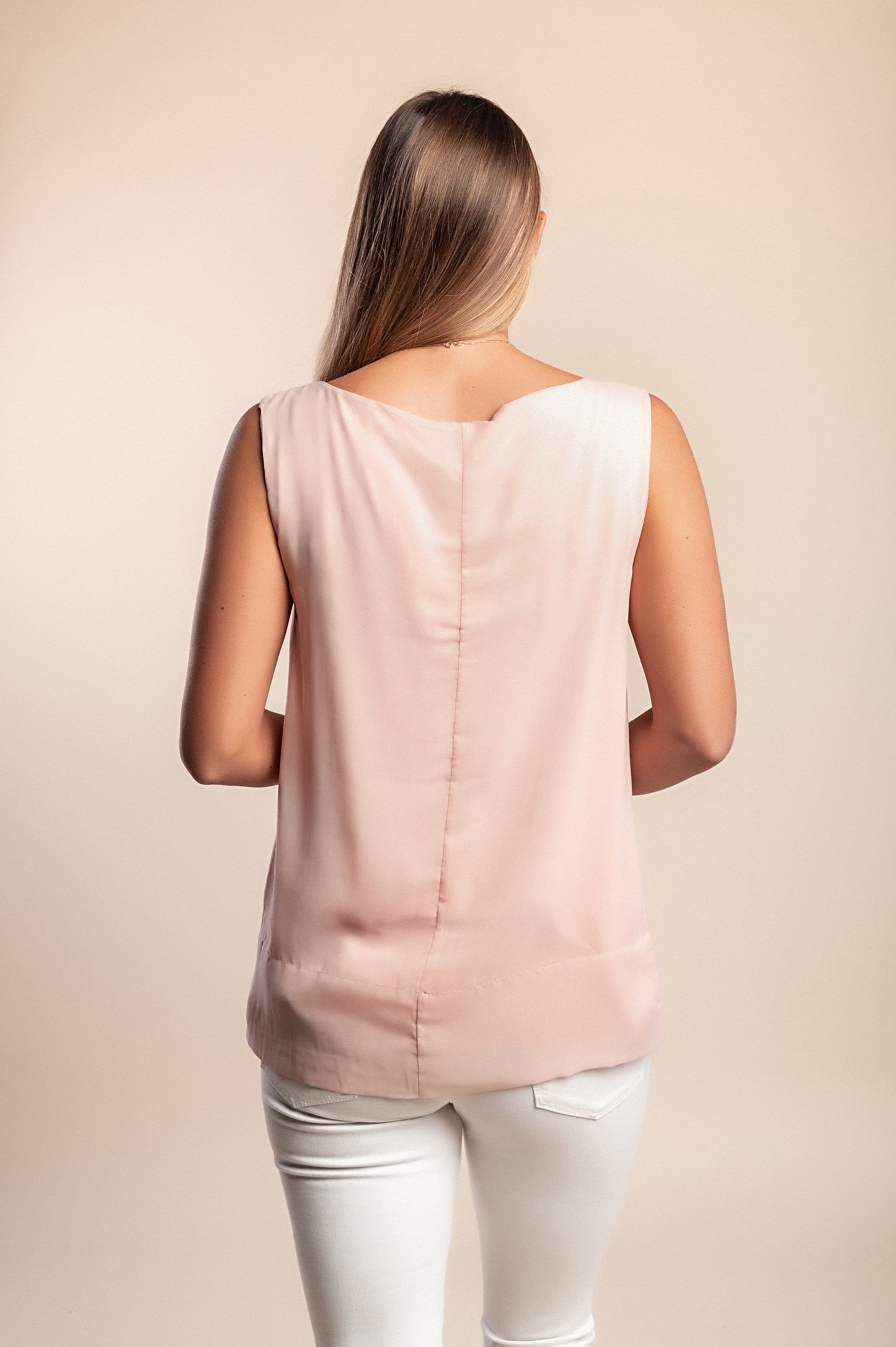 Top senza maniche, rosa